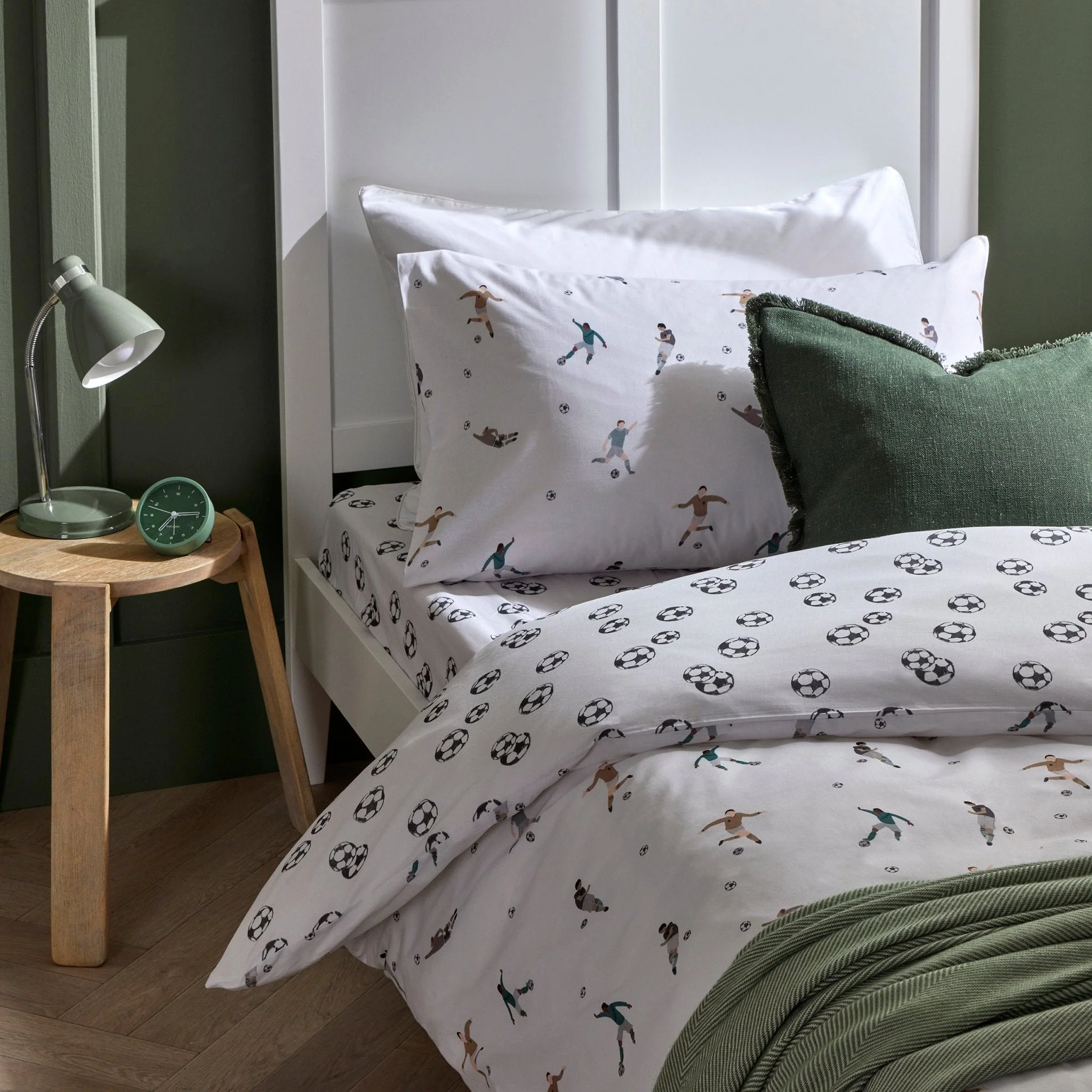 Oscar Reversible Football 100% Cotton Kids Duvet Cover Set