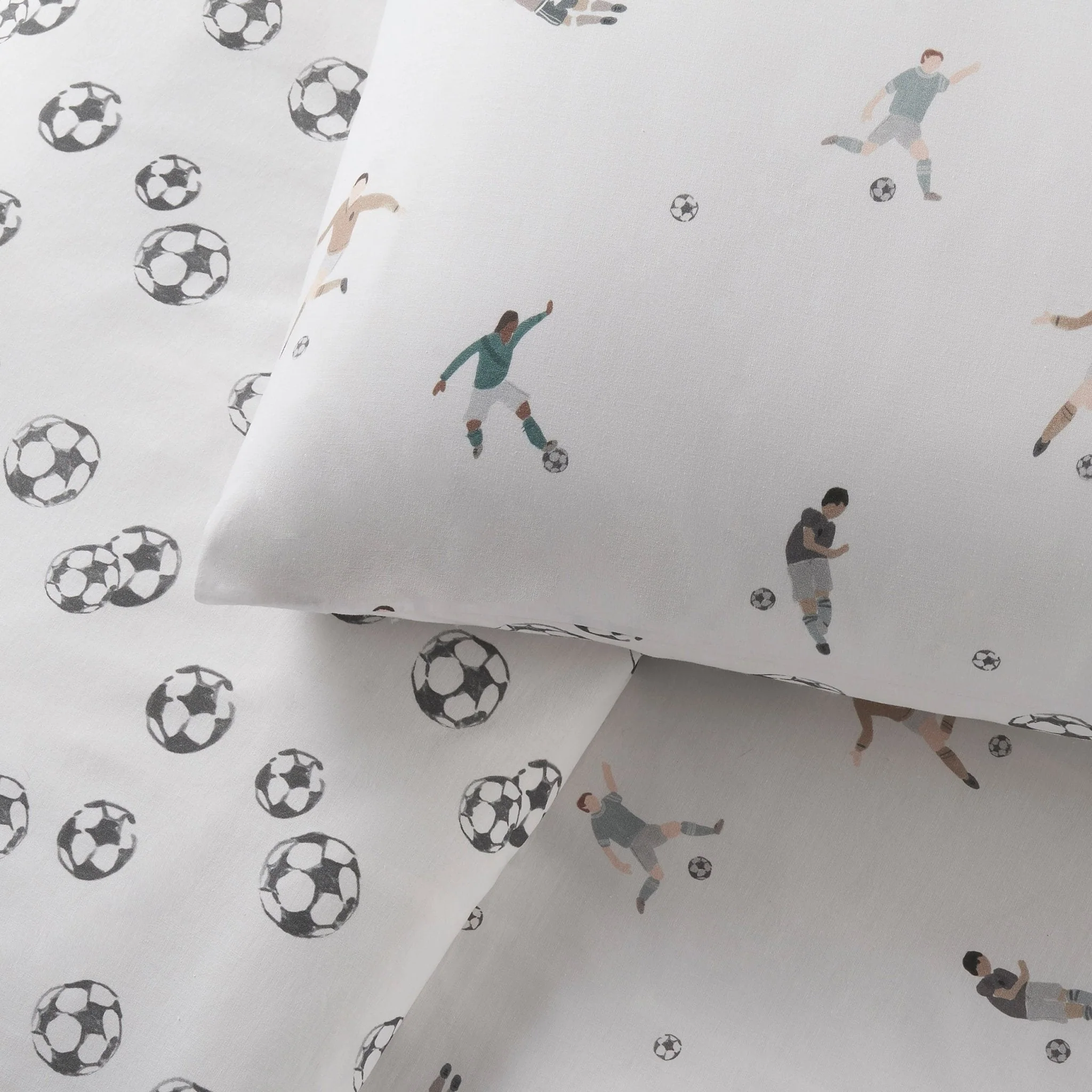 Oscar Reversible Football 100% Cotton Kids Duvet Cover Set - Image 2
