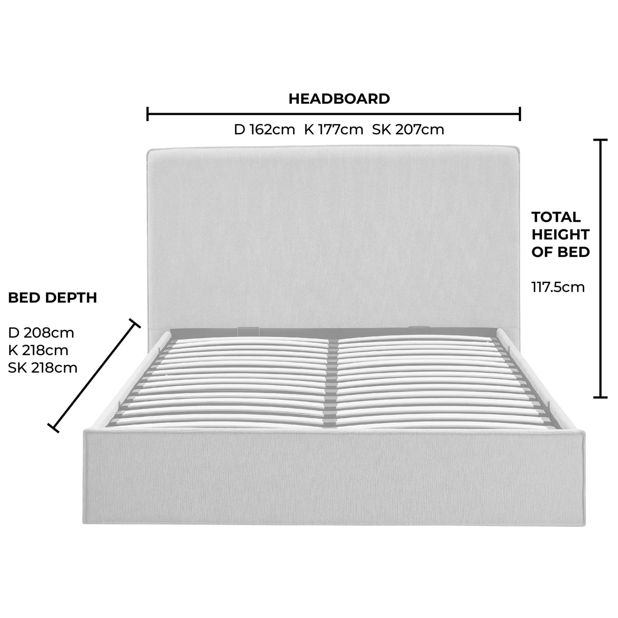 Oslo Ottoman Storage Bed - Chenille Olive - Image 14