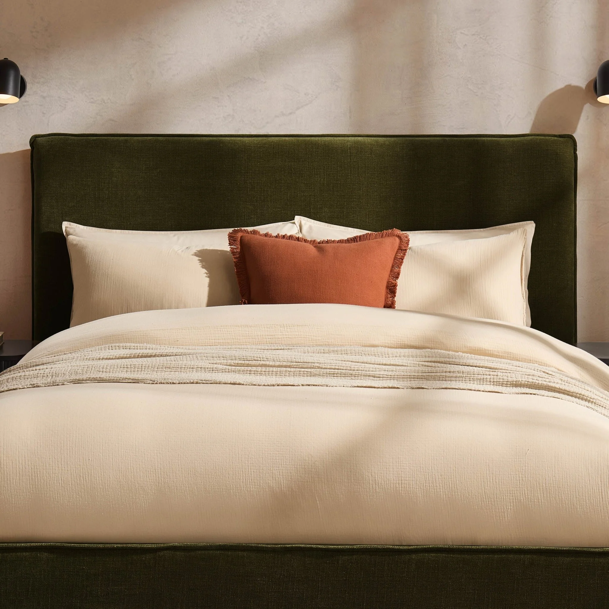 Oslo Ottoman Storage Bed - Chenille Olive - Image 5