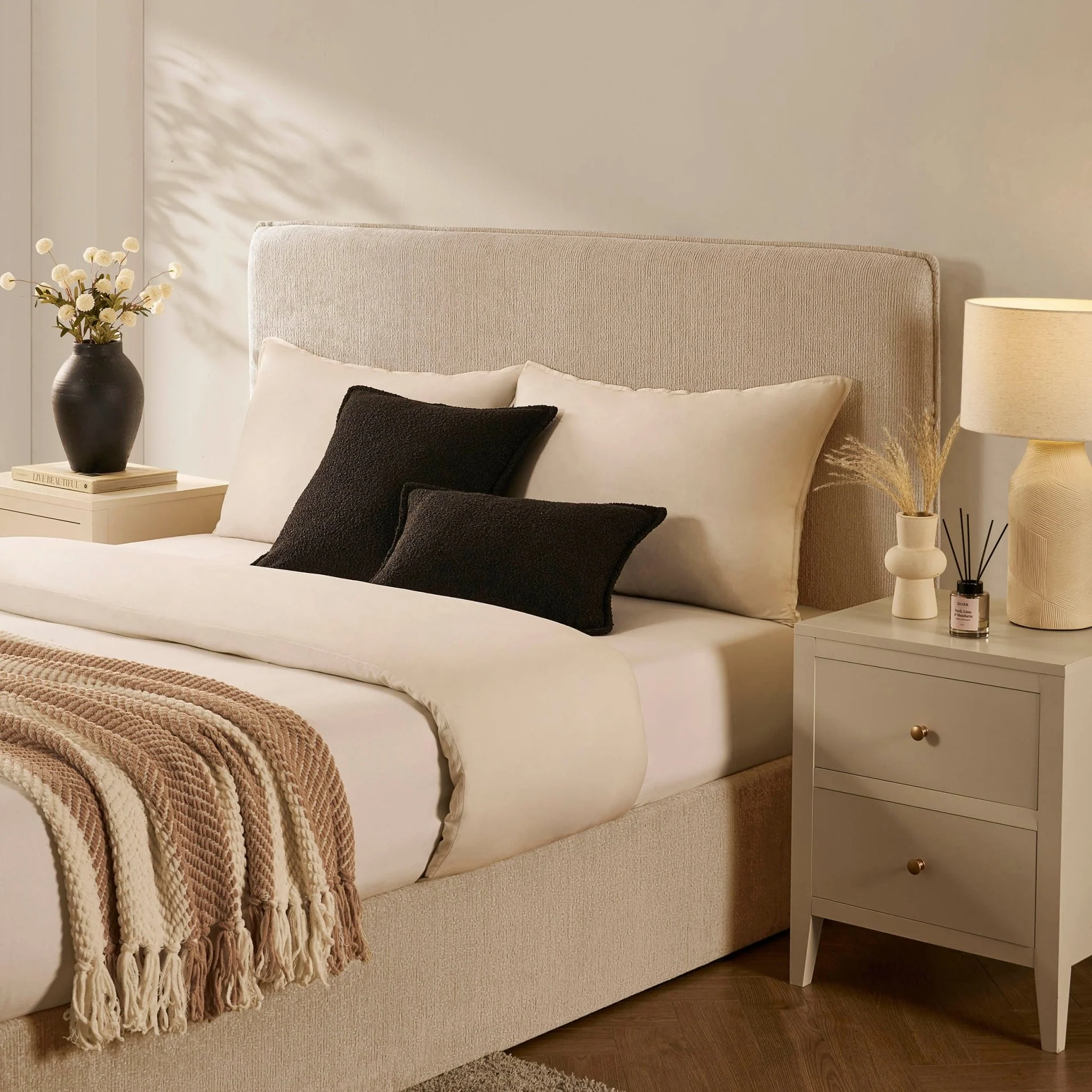 Oslo Ottoman Storage Bed - Textured Oatmeal - Image 4