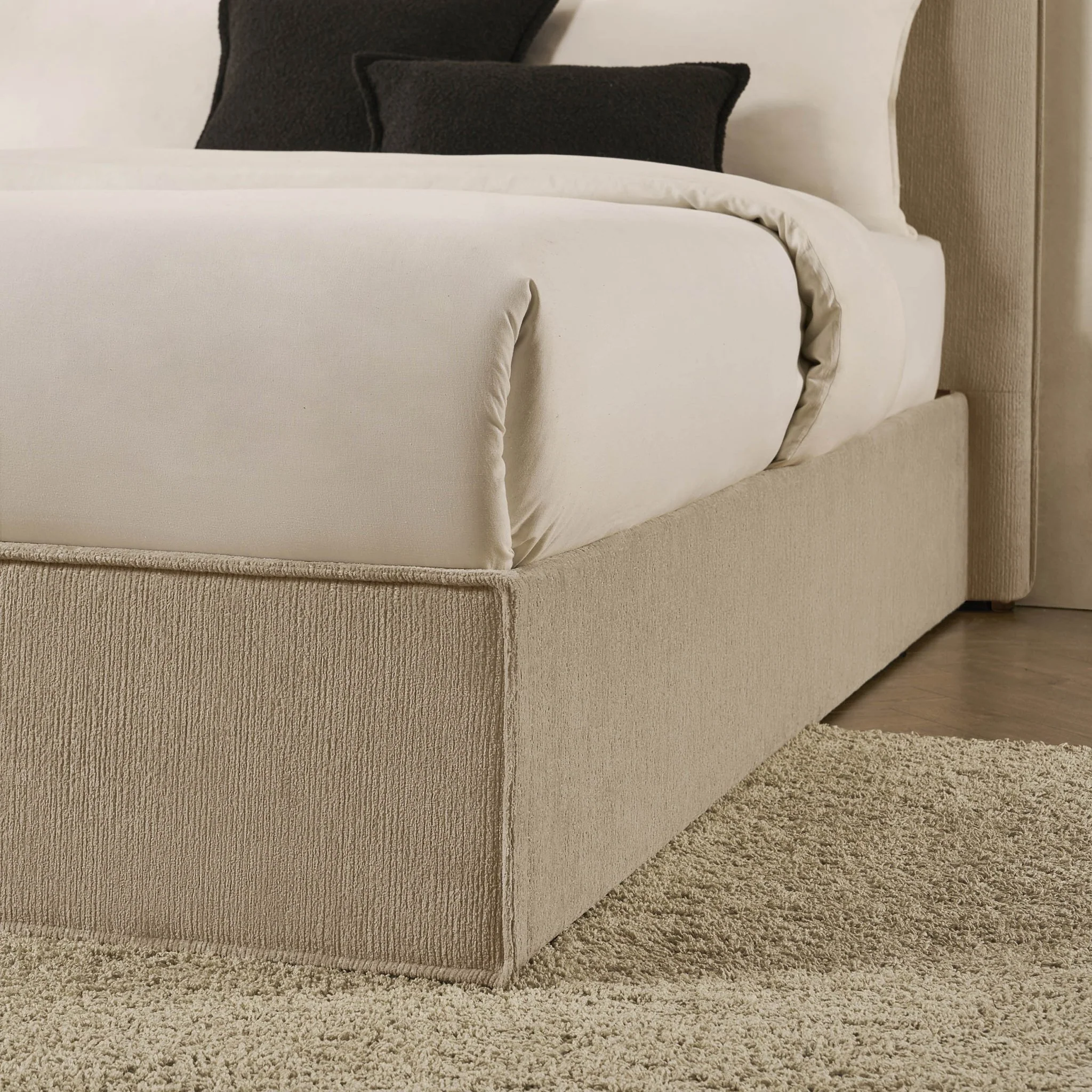 Oslo Ottoman Storage Bed - Textured Oatmeal - Image 8