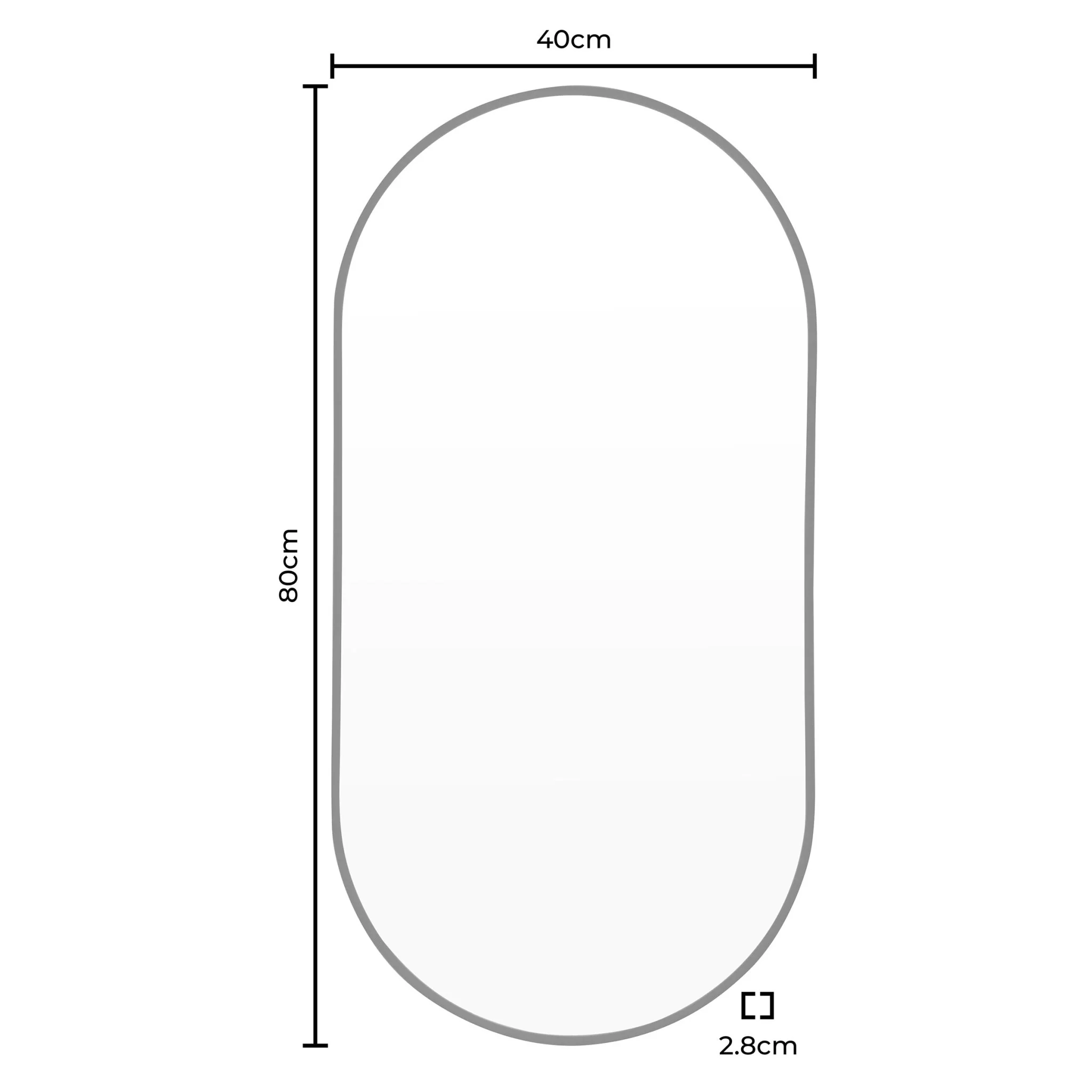Oval Wall Mirror - Black - Image 4