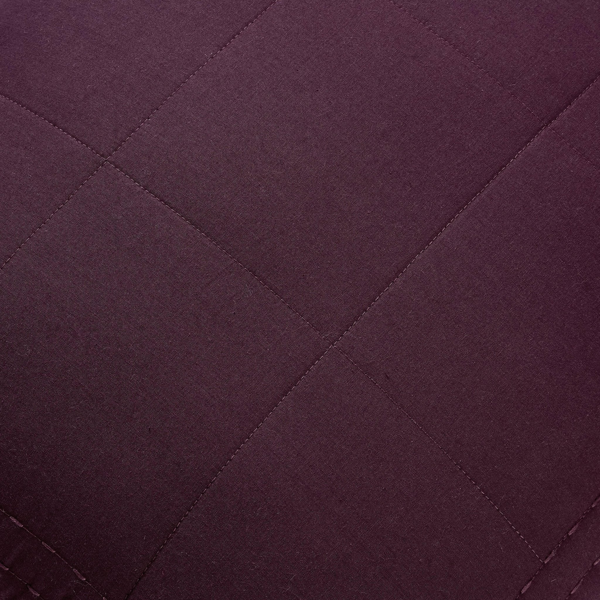 Oxford Pure Cotton Quilted Bedspread - Aubergine - Image 6
