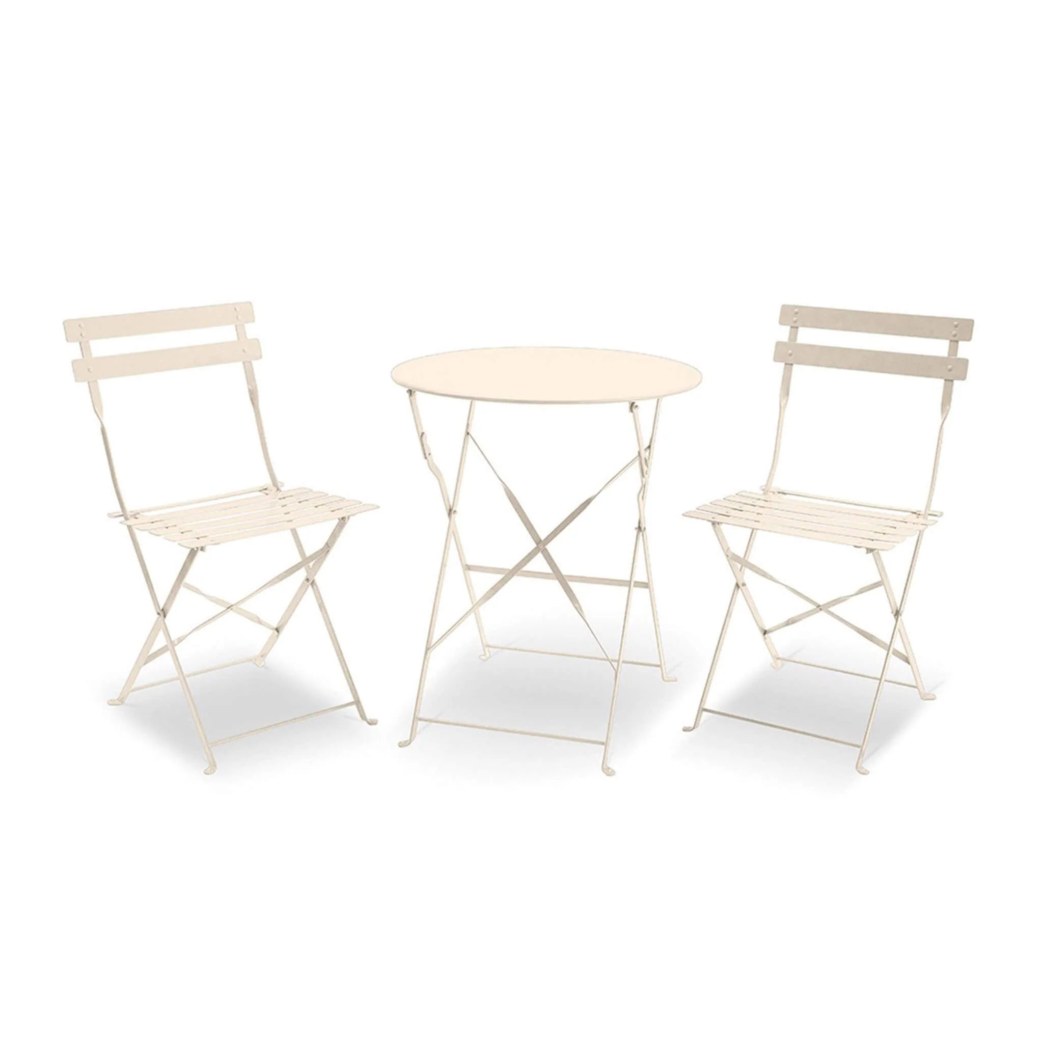 Padstow Outdoor 2 Seater Round Bistro Table and Chairs - Cashmere - Image 3