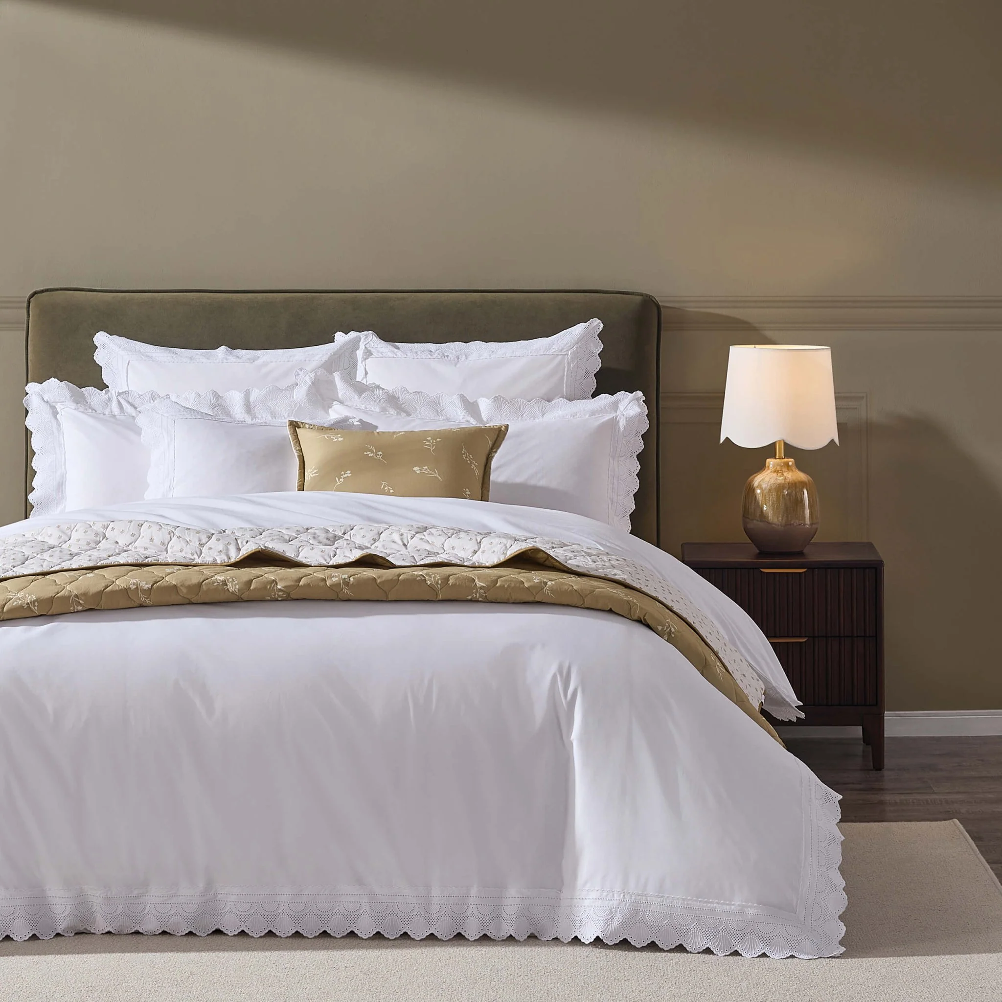 Alice 200 Thread Count Duvet Cover - White - Image 2