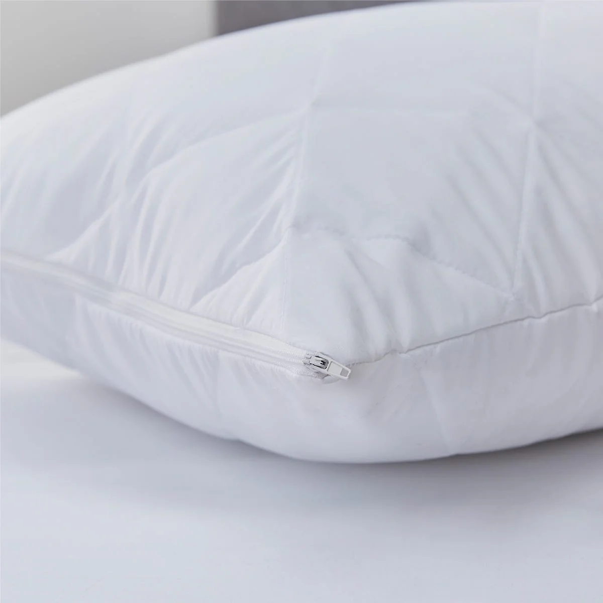 Pair of Anti-Allergy Feels Like Down Quilted Pillow Protectors - Image 2