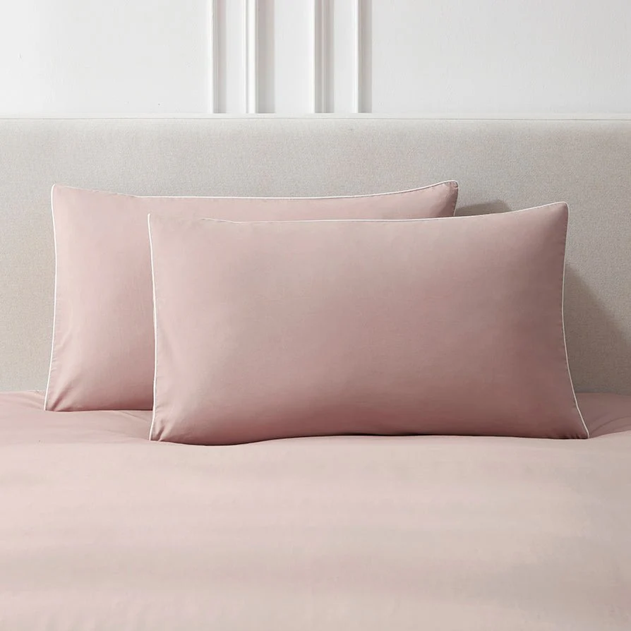 Pair of Cambridge Pillowcases - 200 Thread Count - Cotton - Dusky Rose - Image 4