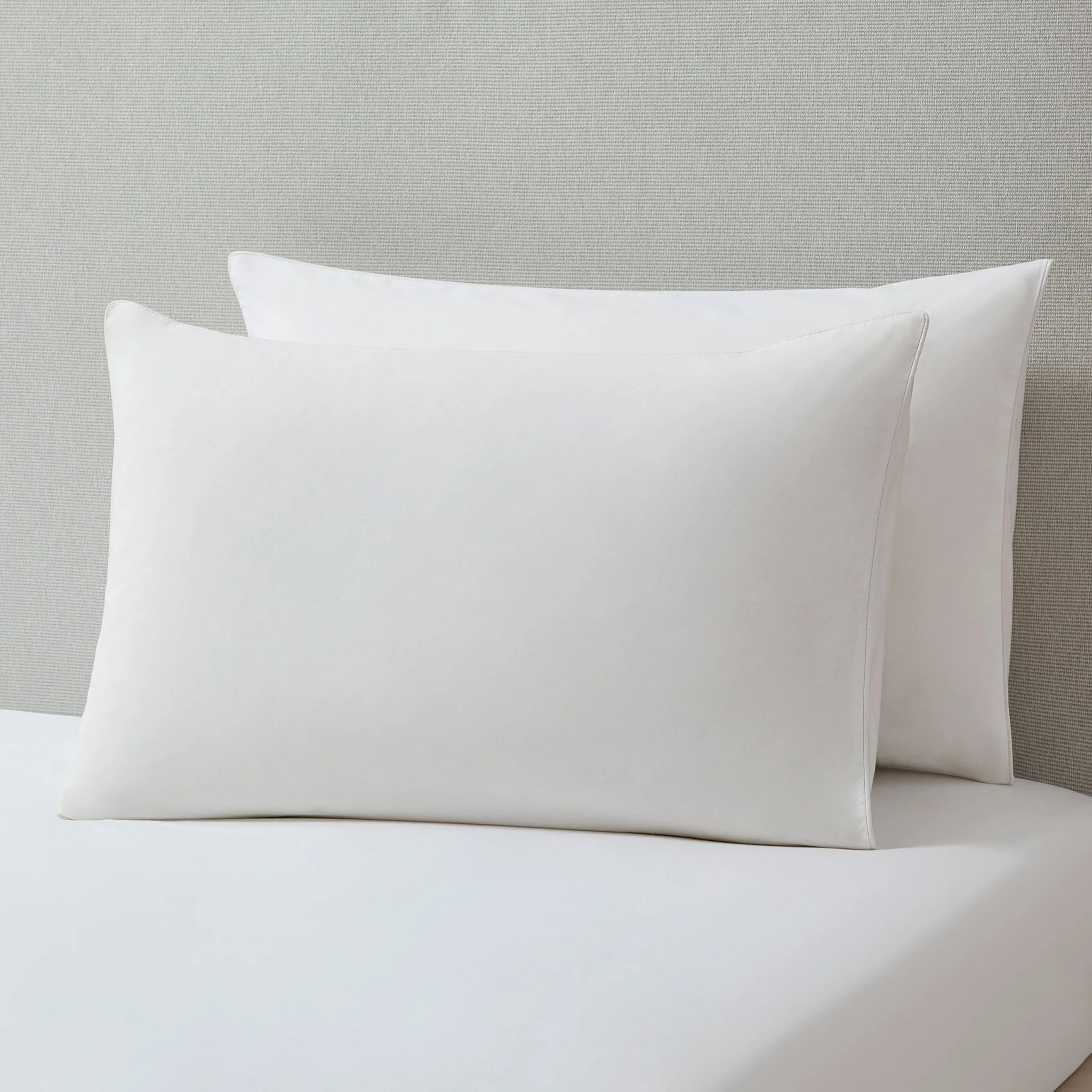 Pair of Cambridge Pillowcases - 200 Thread Count - Cotton - White - Image 4