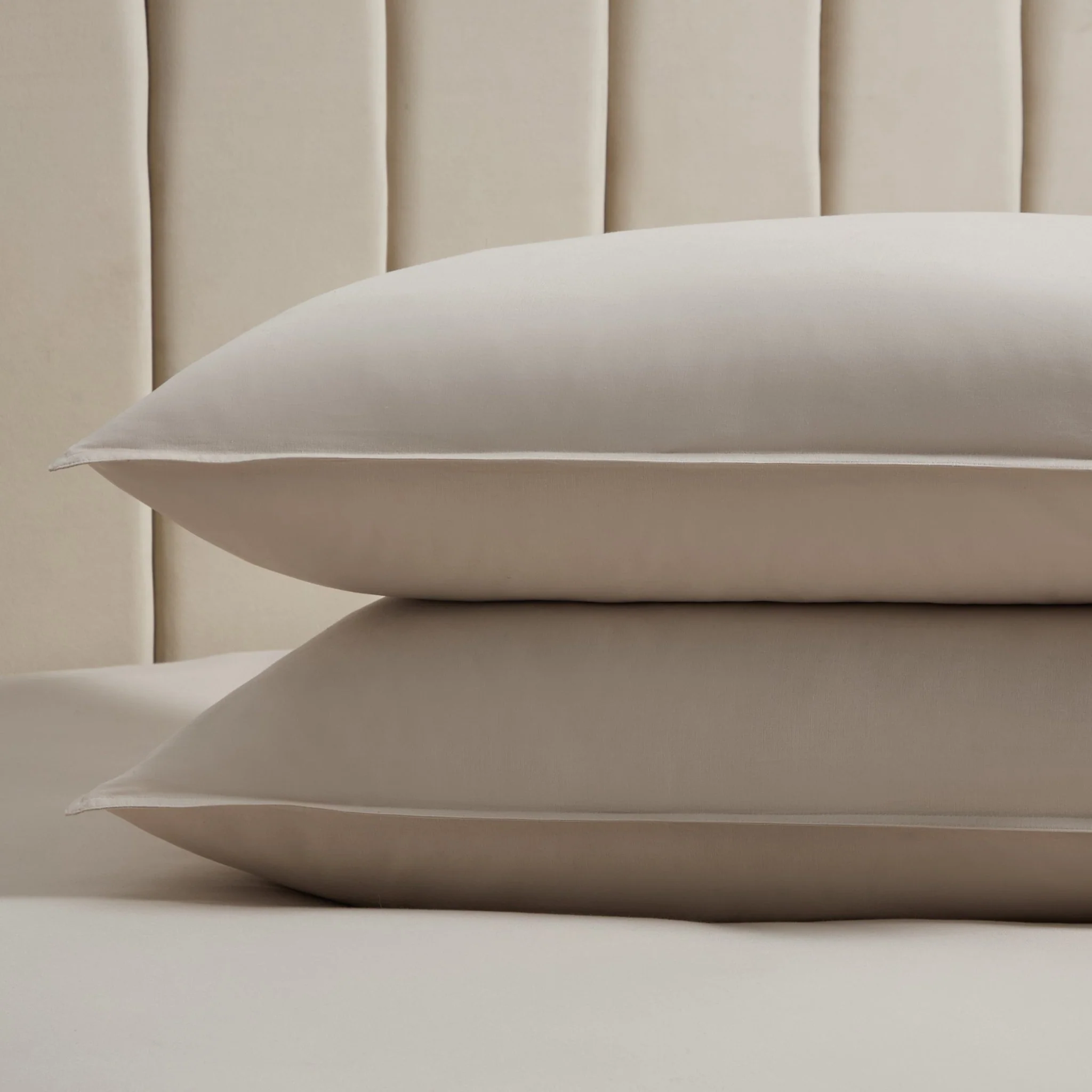 Pair of Linen Cotton Blend Pillowcases - Desert Sand