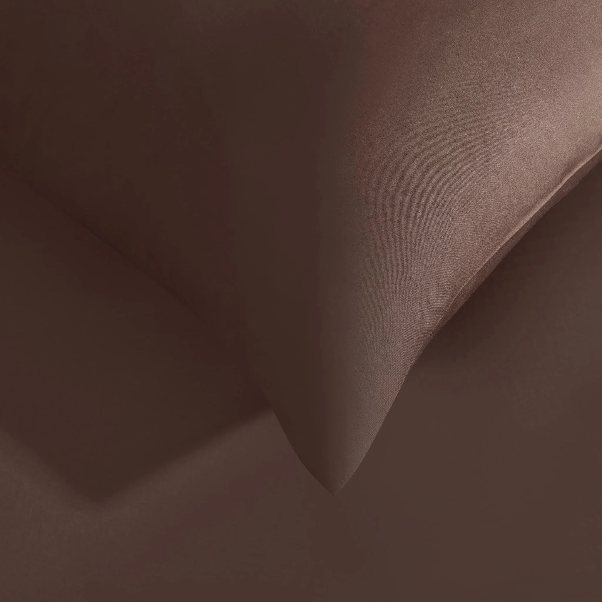 Pair of Plain-Dye Classic Pillowcases - 200 Thread Count - Chocolate - Image 3