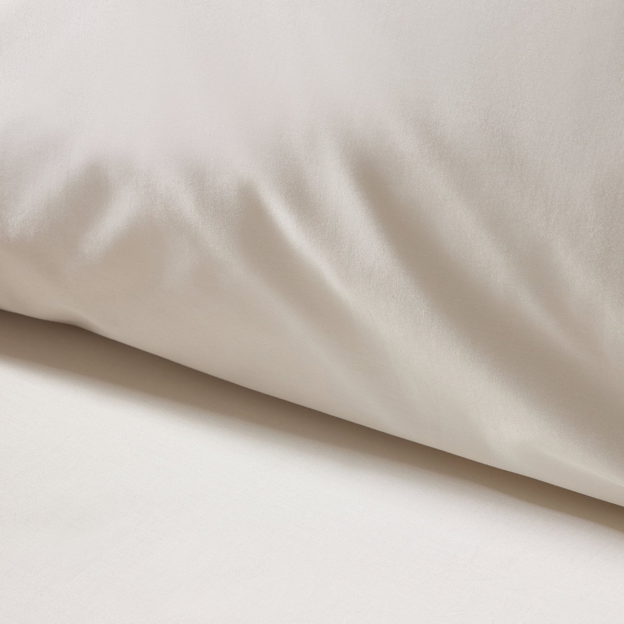 Pair of Plain-Dye Classic Pillowcases - 200 Thread Count - Natural - Image 3