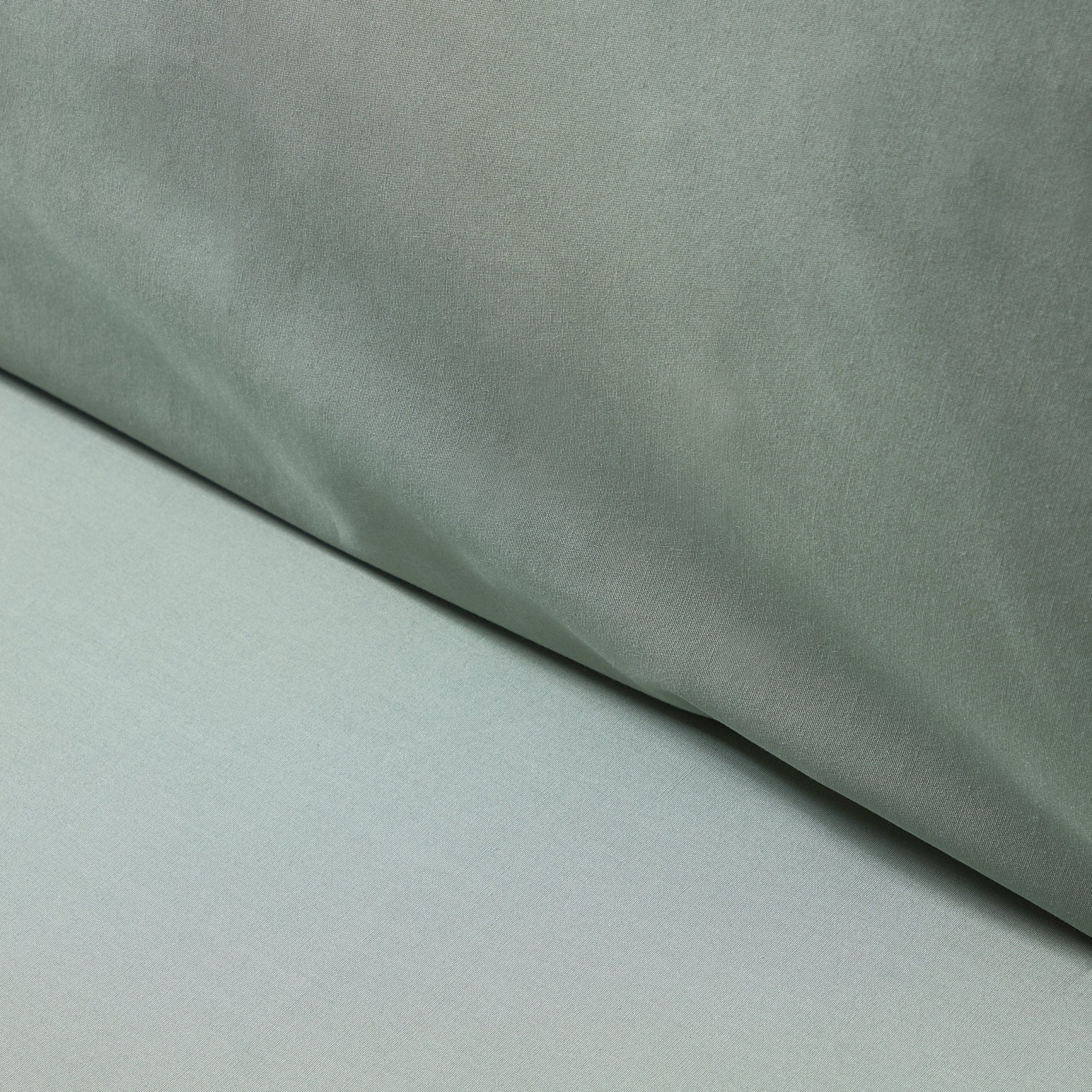 Pair of Plain-Dye Classic Pillowcases - 200 Thread Count - Olive - Image 3