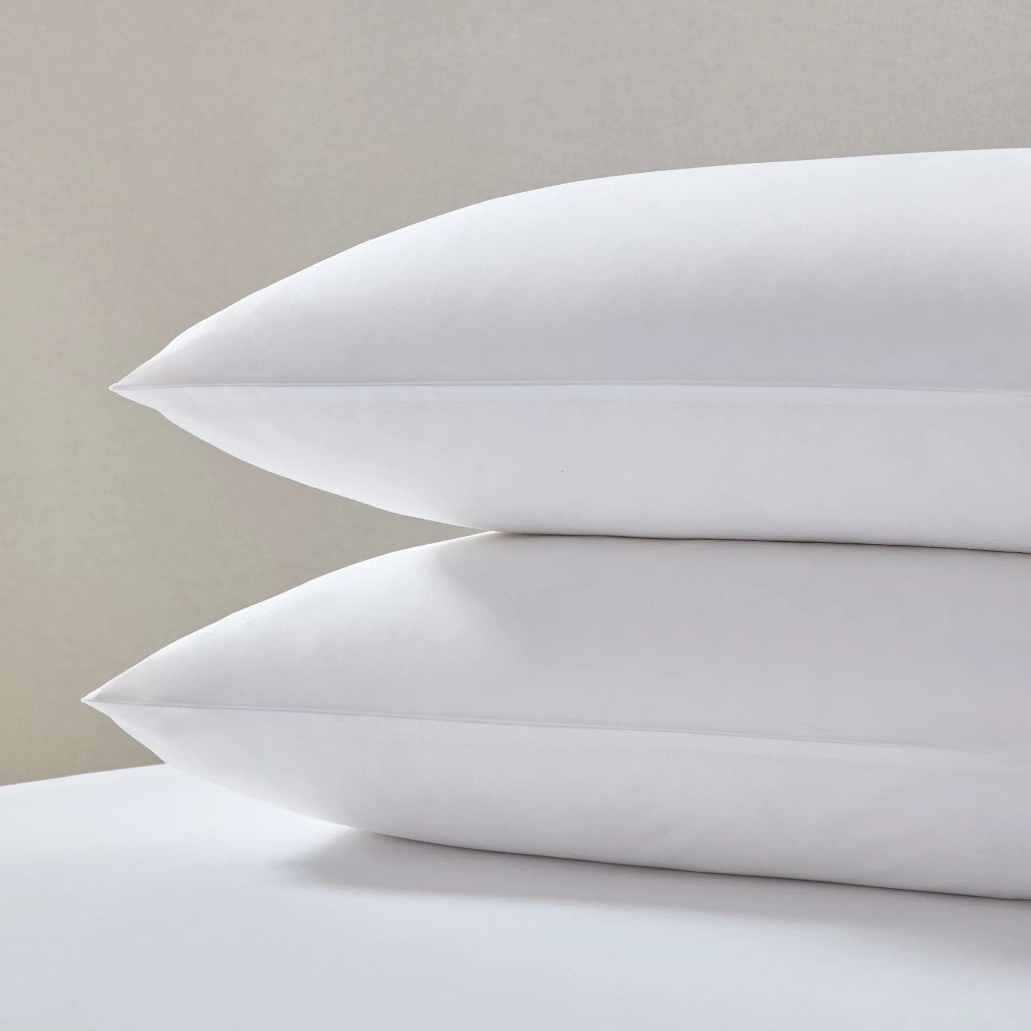 Pair of Plain-Dye Classic Pillowcases - 200 Thread Count  - White