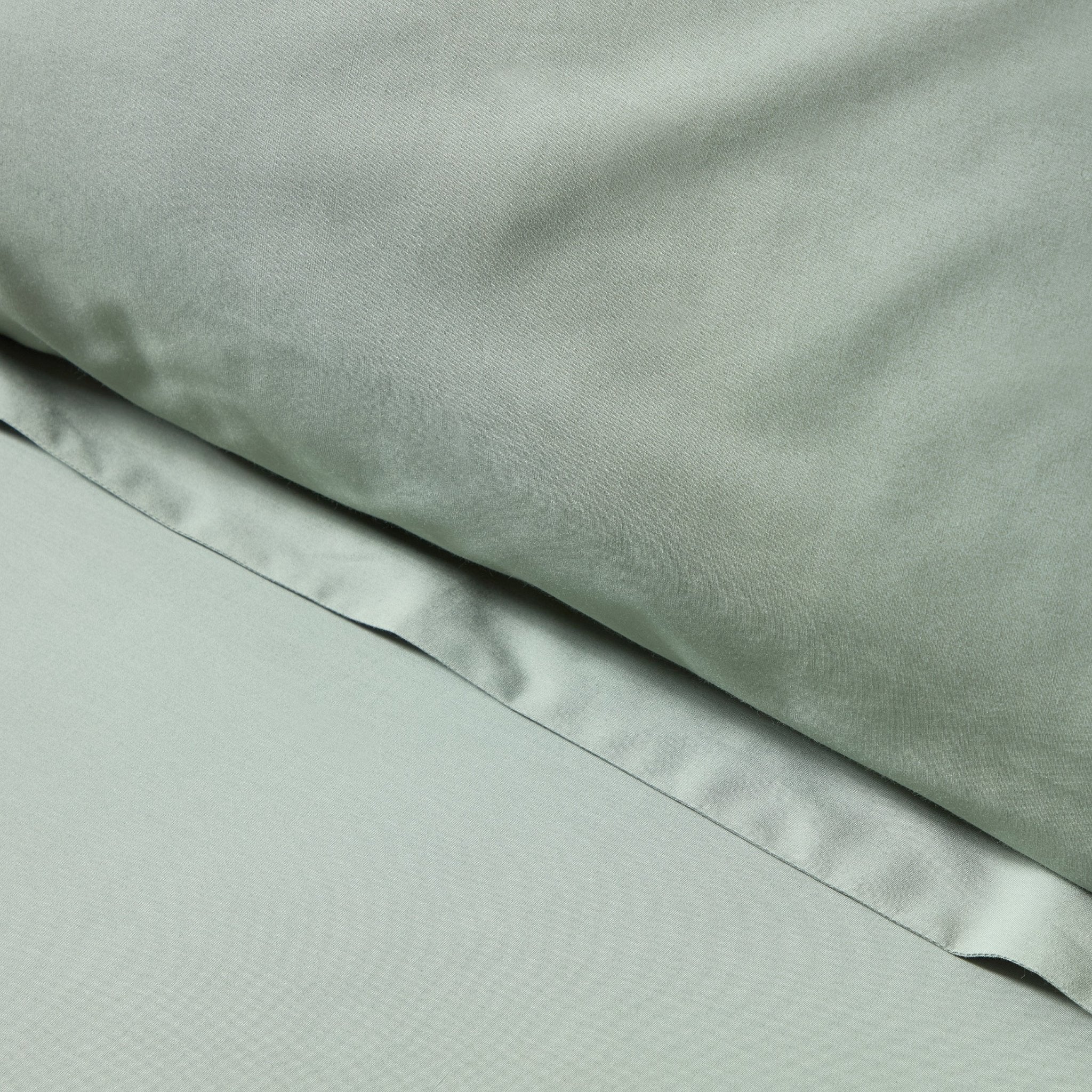 Pair of Plain-Dye Oxford Pillowcases - 200 Thread Count - Olive - Image 3