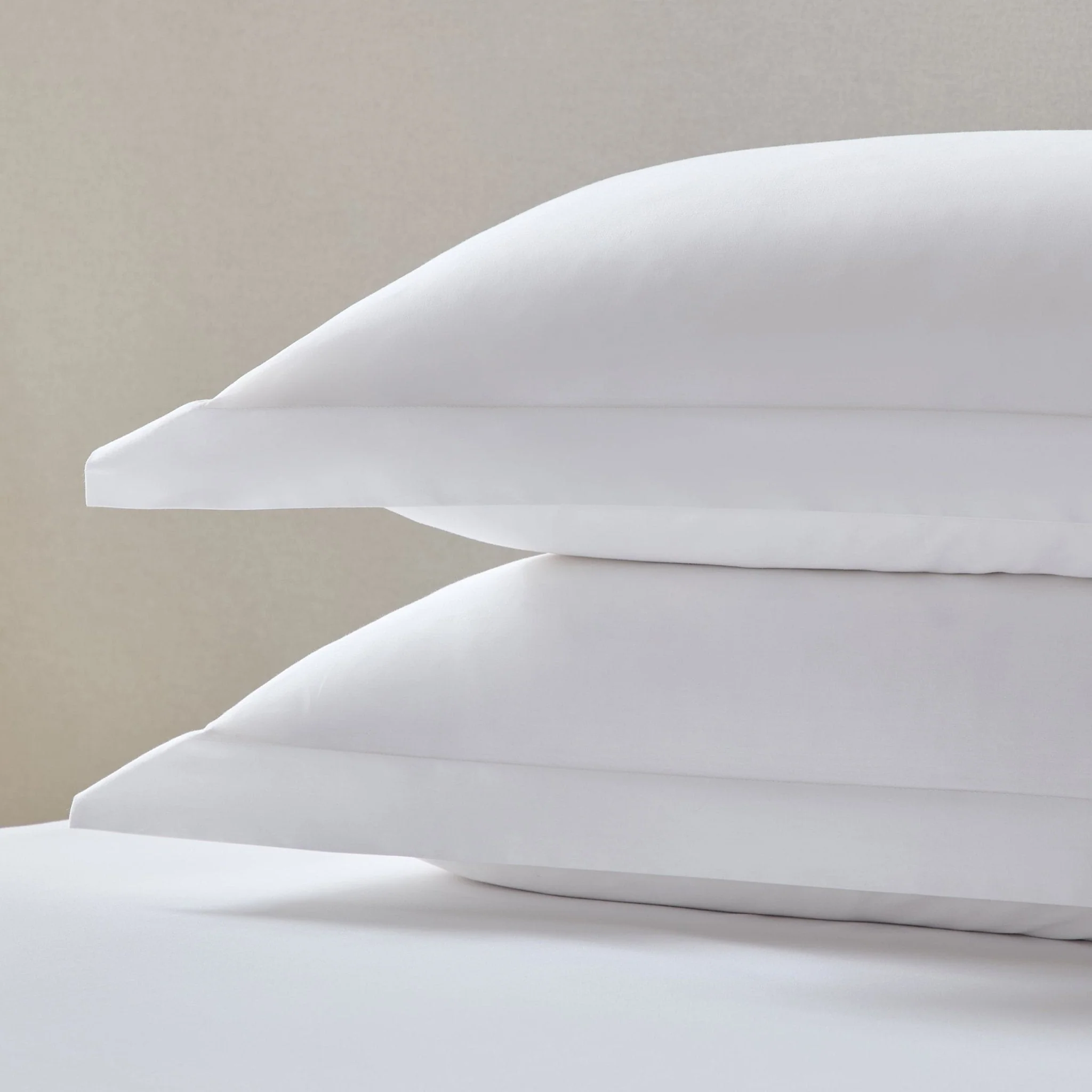 Pair of Plain-Dye Oxford Pillowcases - 200 Thread Count - White