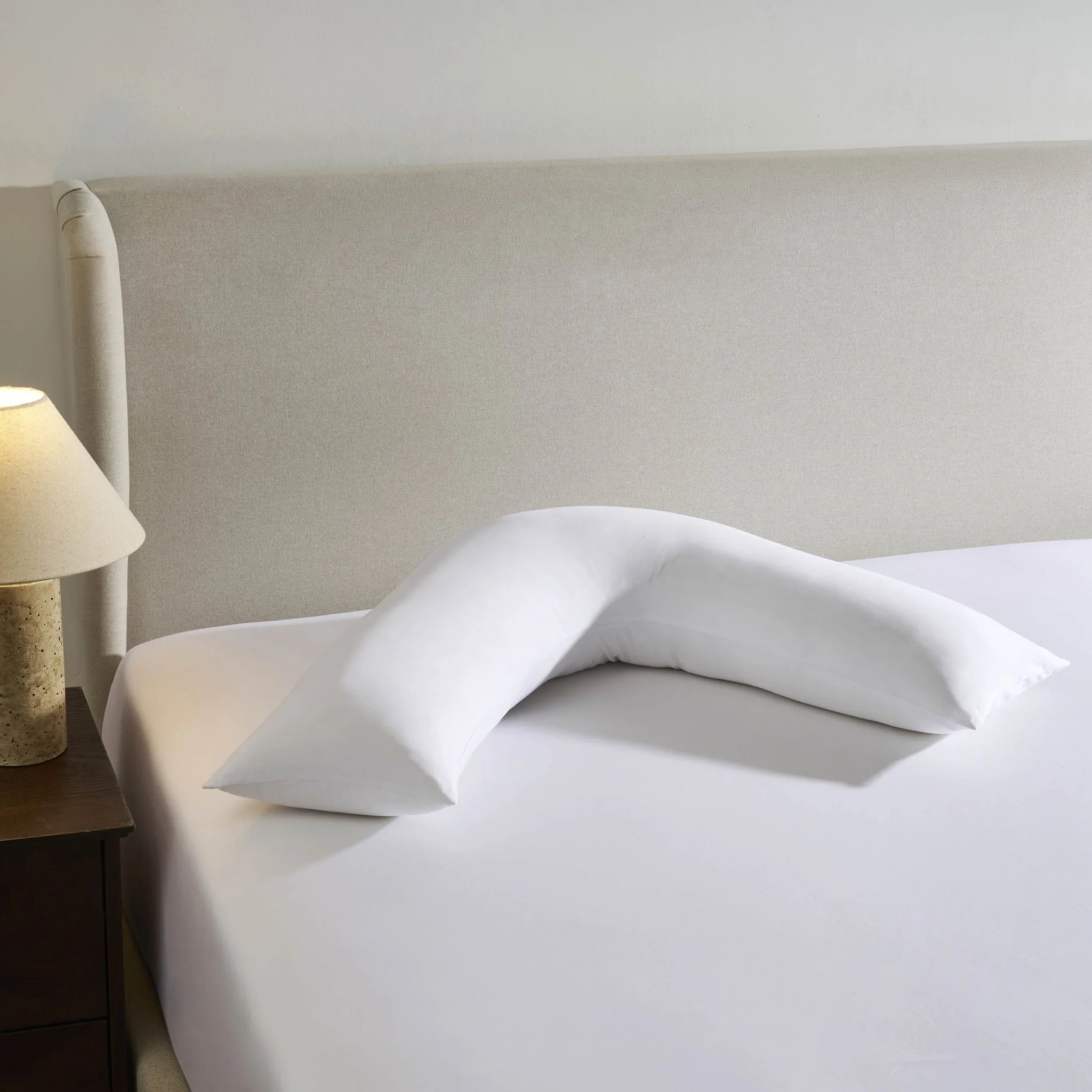 Pair of Pregnancy Pillowcase - White