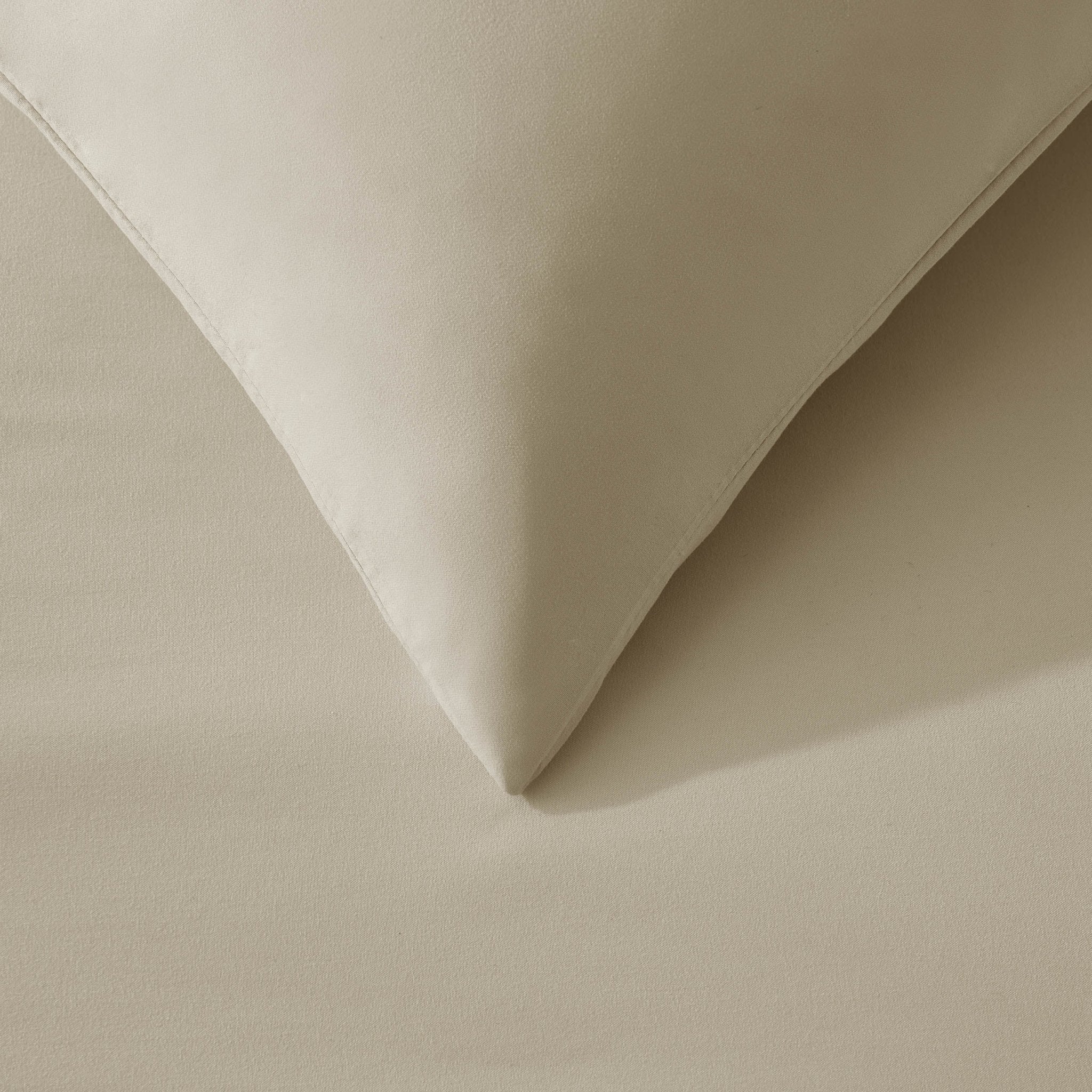 Pair of Soft Touch Microfibre Pillowcases - Stone - Image 3