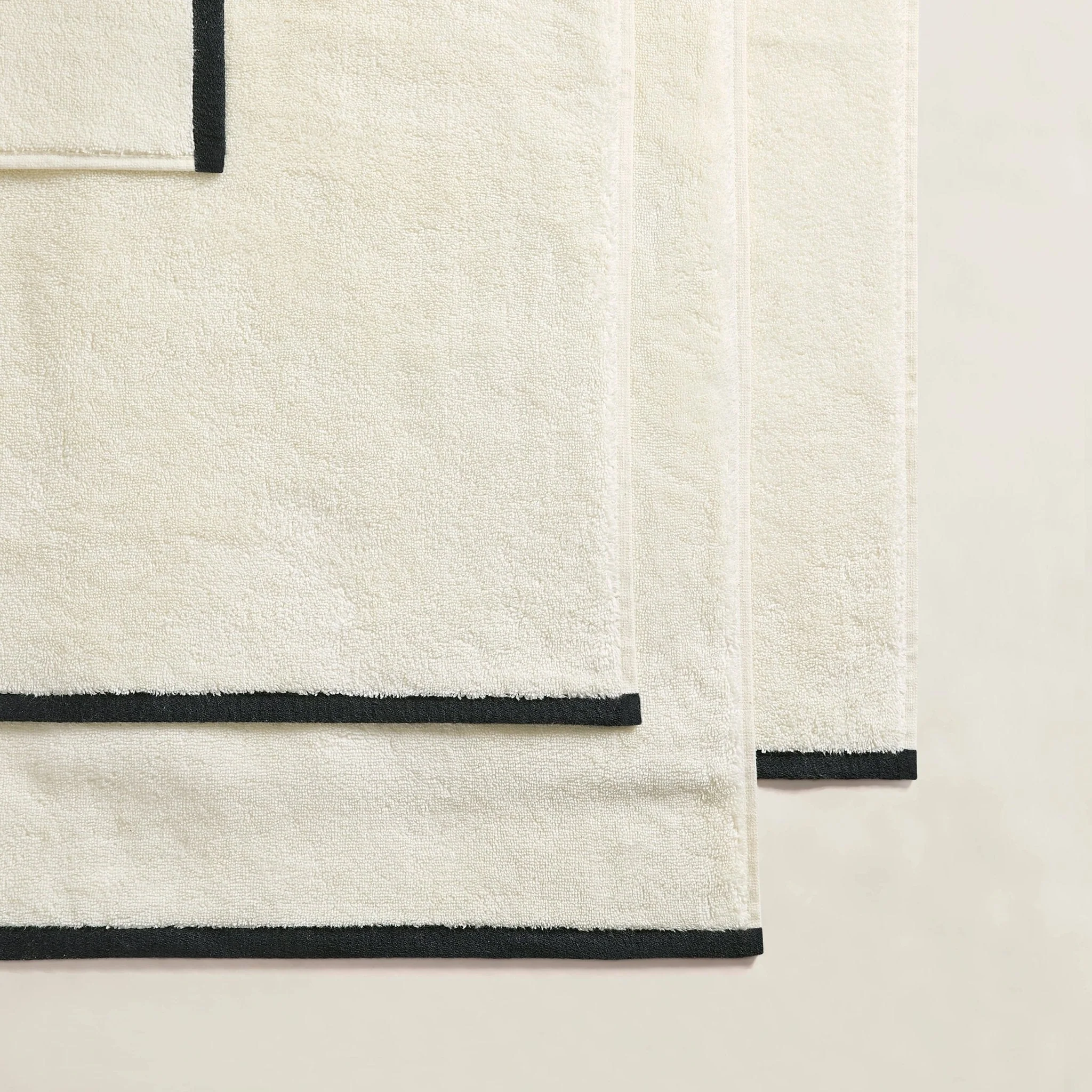 Palma Contrast Edge Towel Collection - Oatmeal - Image 4