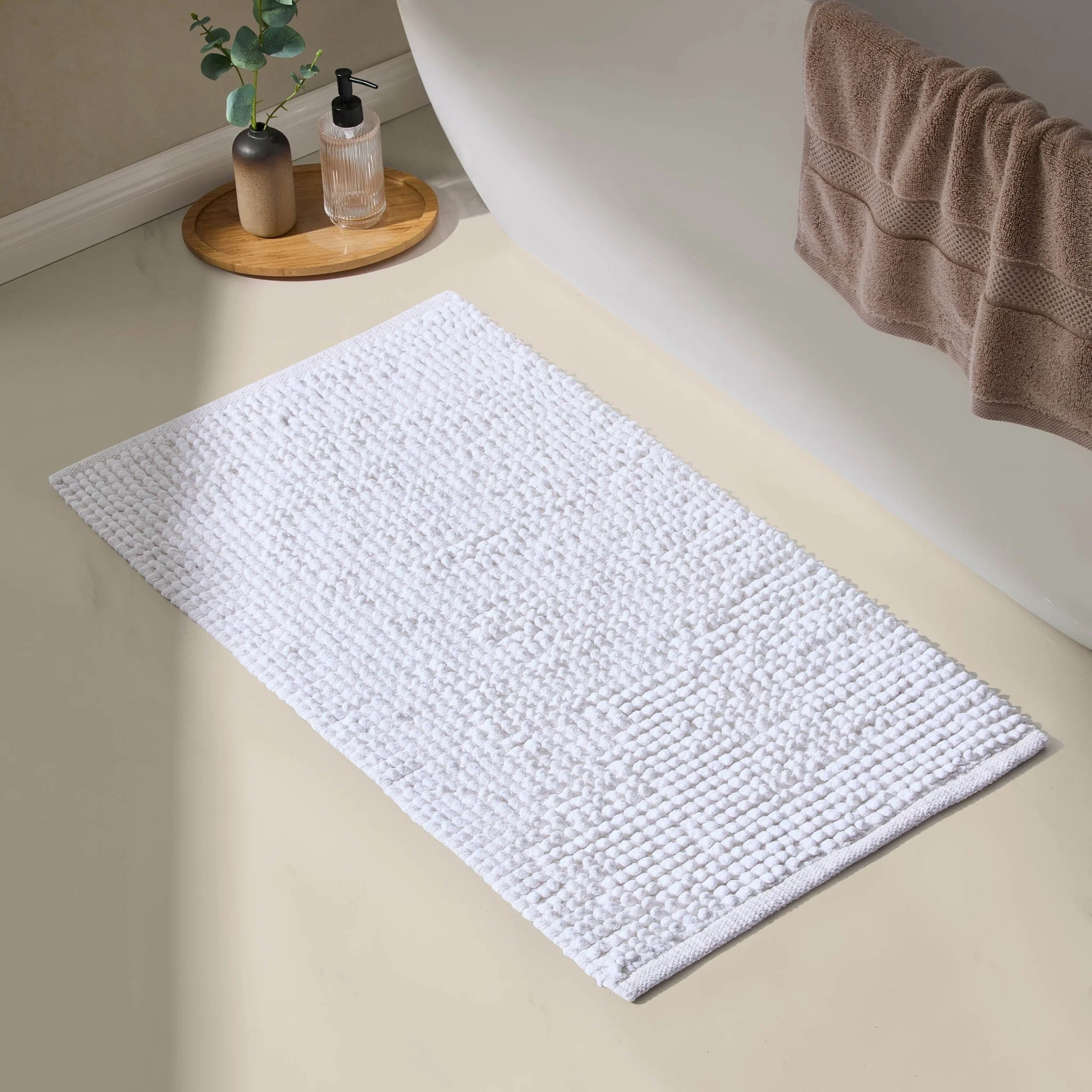 Pebble Cotton Bath Mat - Off-White