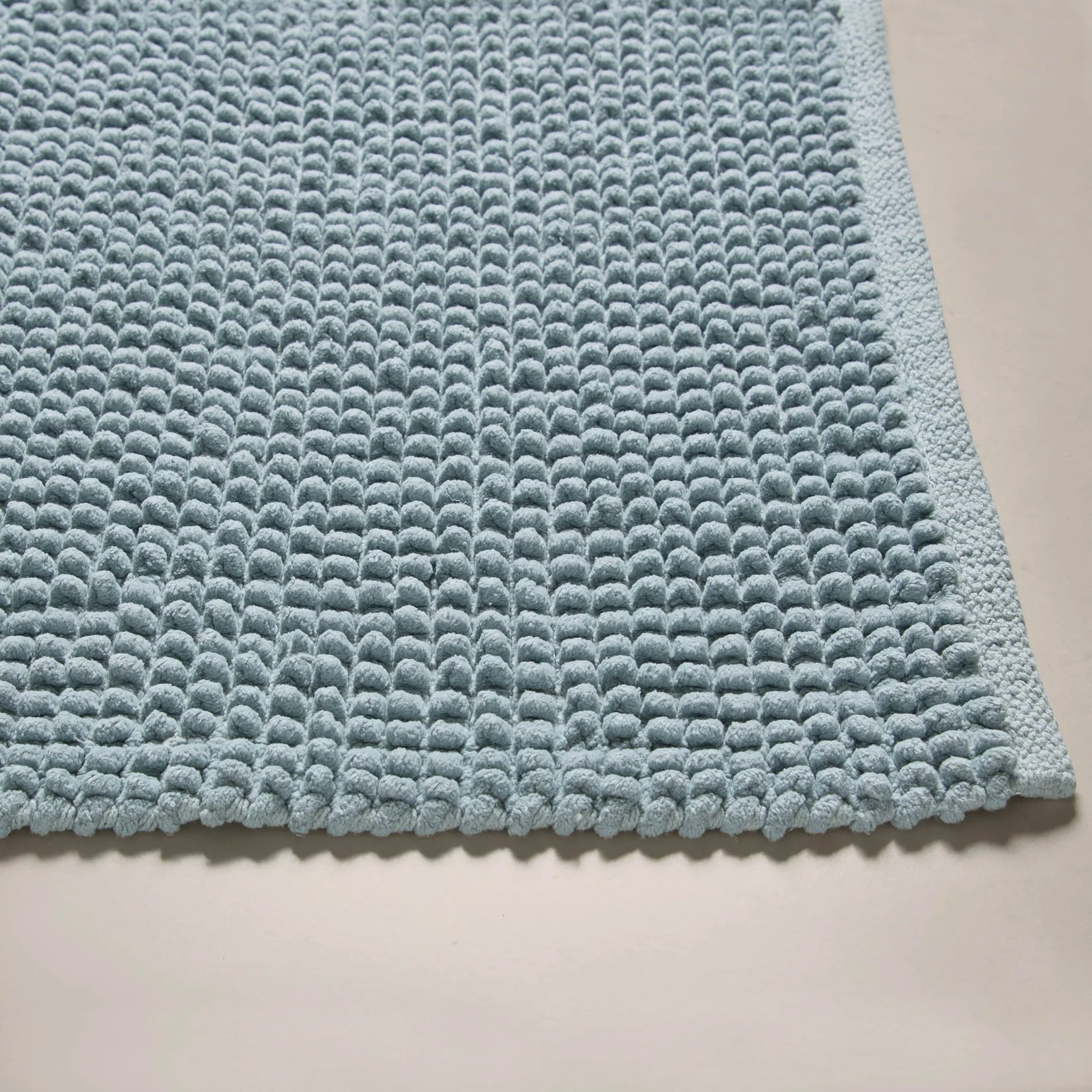 Pebble Cotton Bath Mat - Sky Blue - Image 2