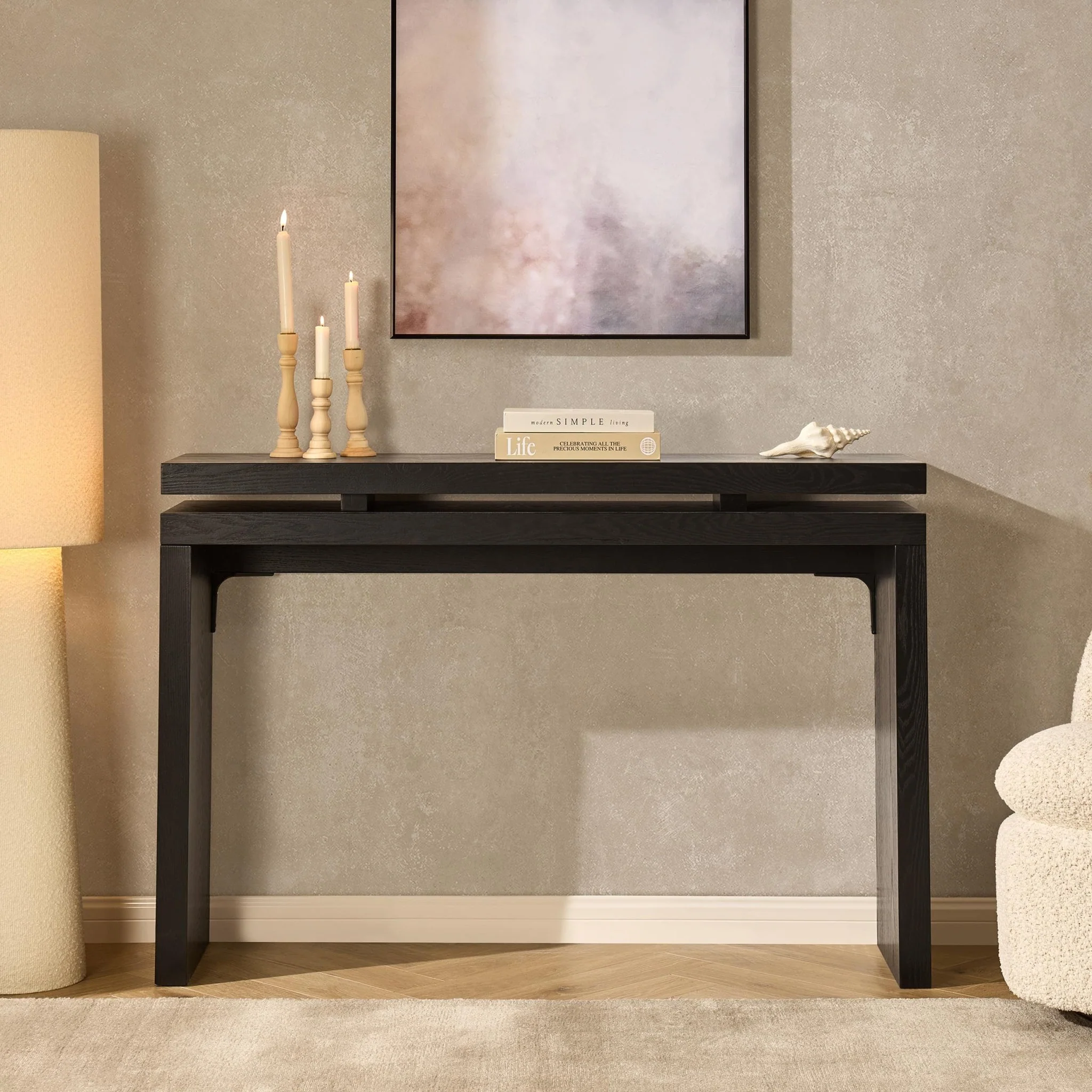 Penny Ash Console Table - Black