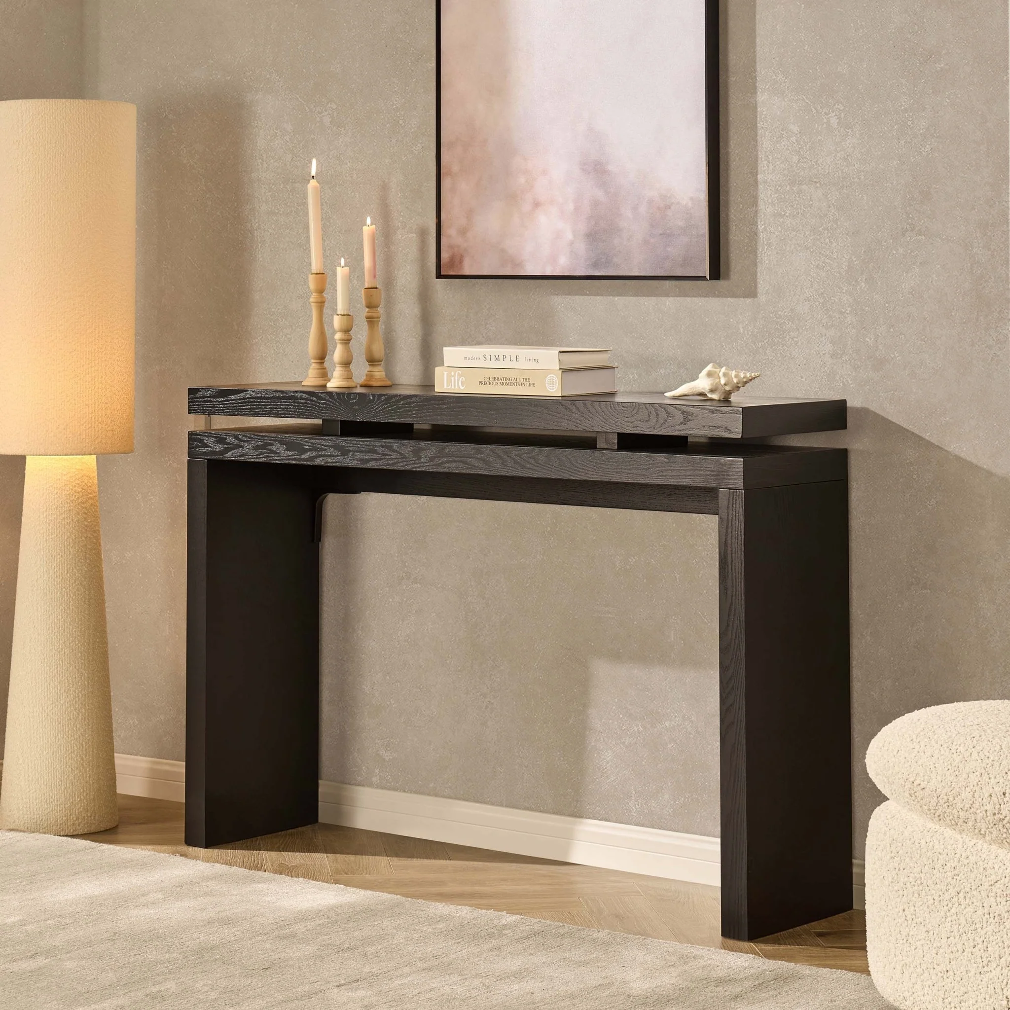Penny Ash Console Table - Black - Image 2