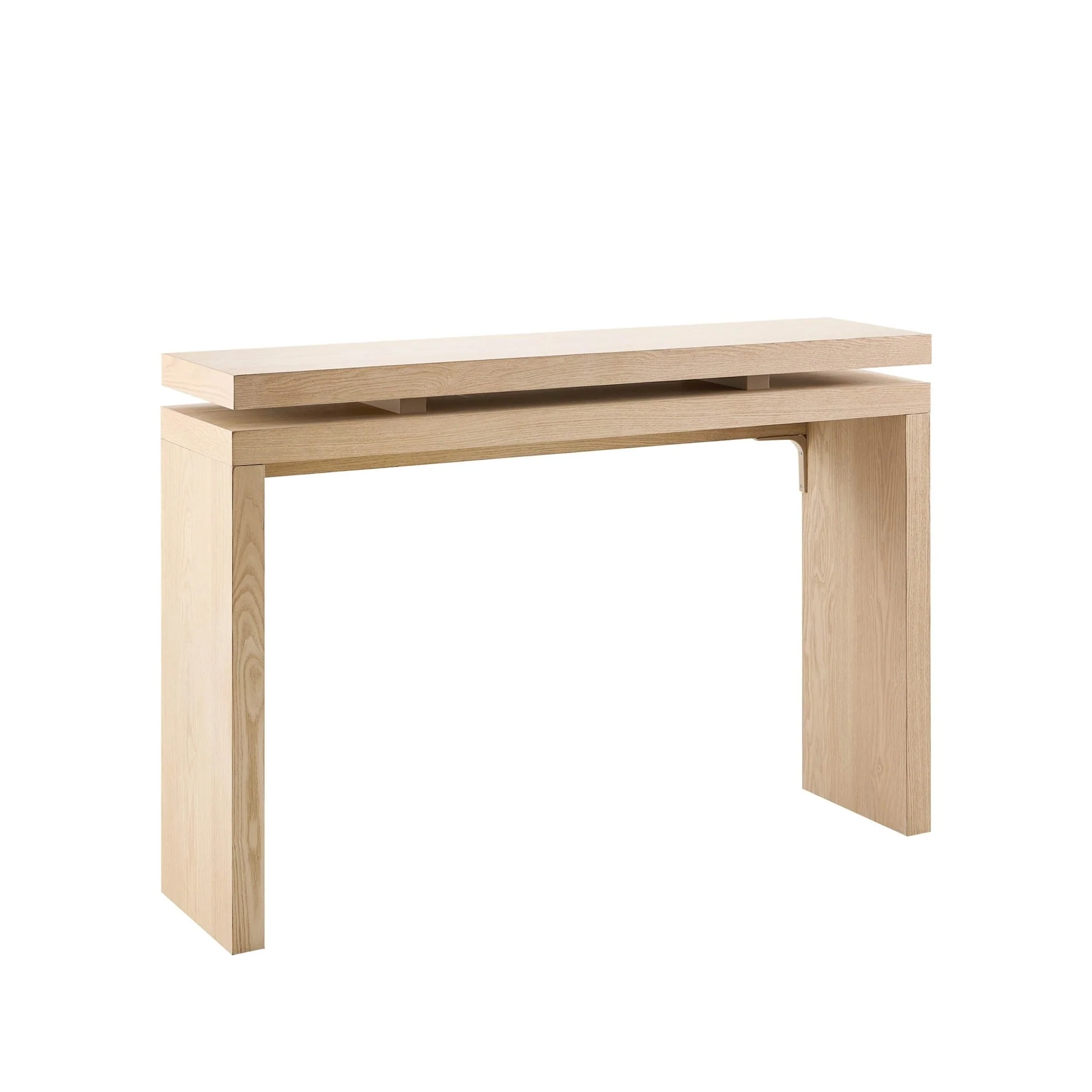 Penny Ash Console Table - Light Wood - Image 4