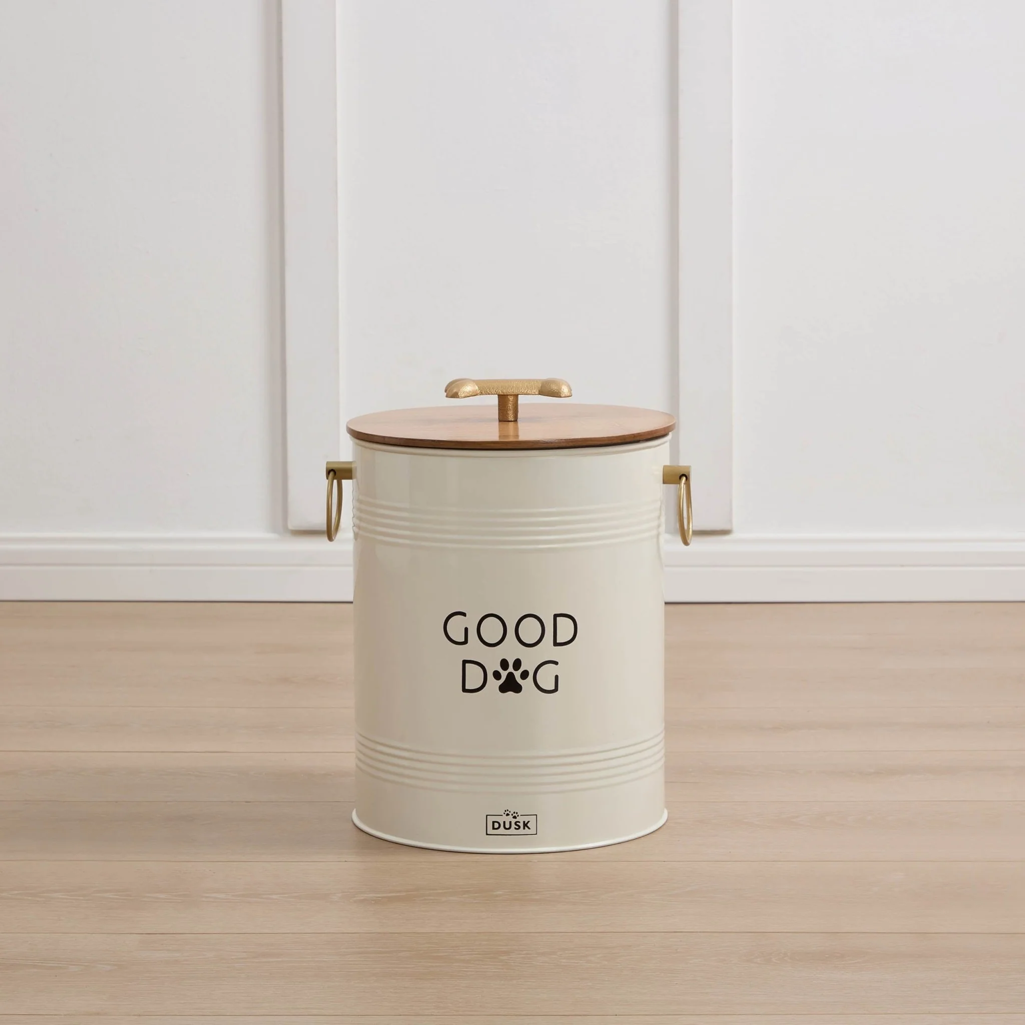 Pet Food Storage Bucket with Wooden Lid - Image 4