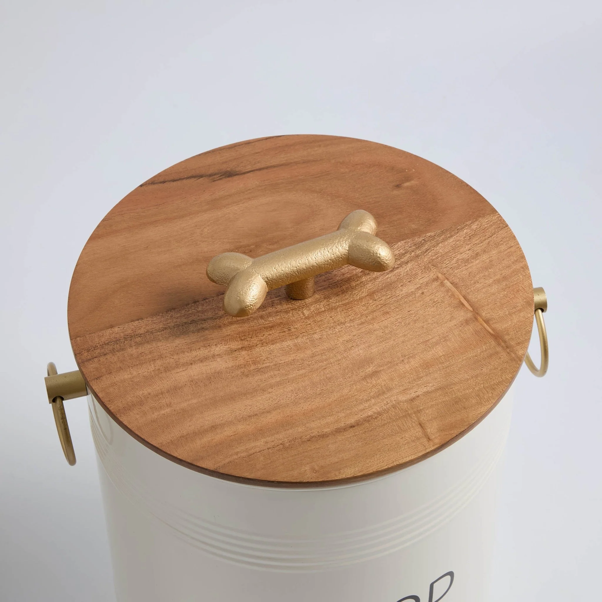 Pet Food Storage Bucket with Wooden Lid - Image 6