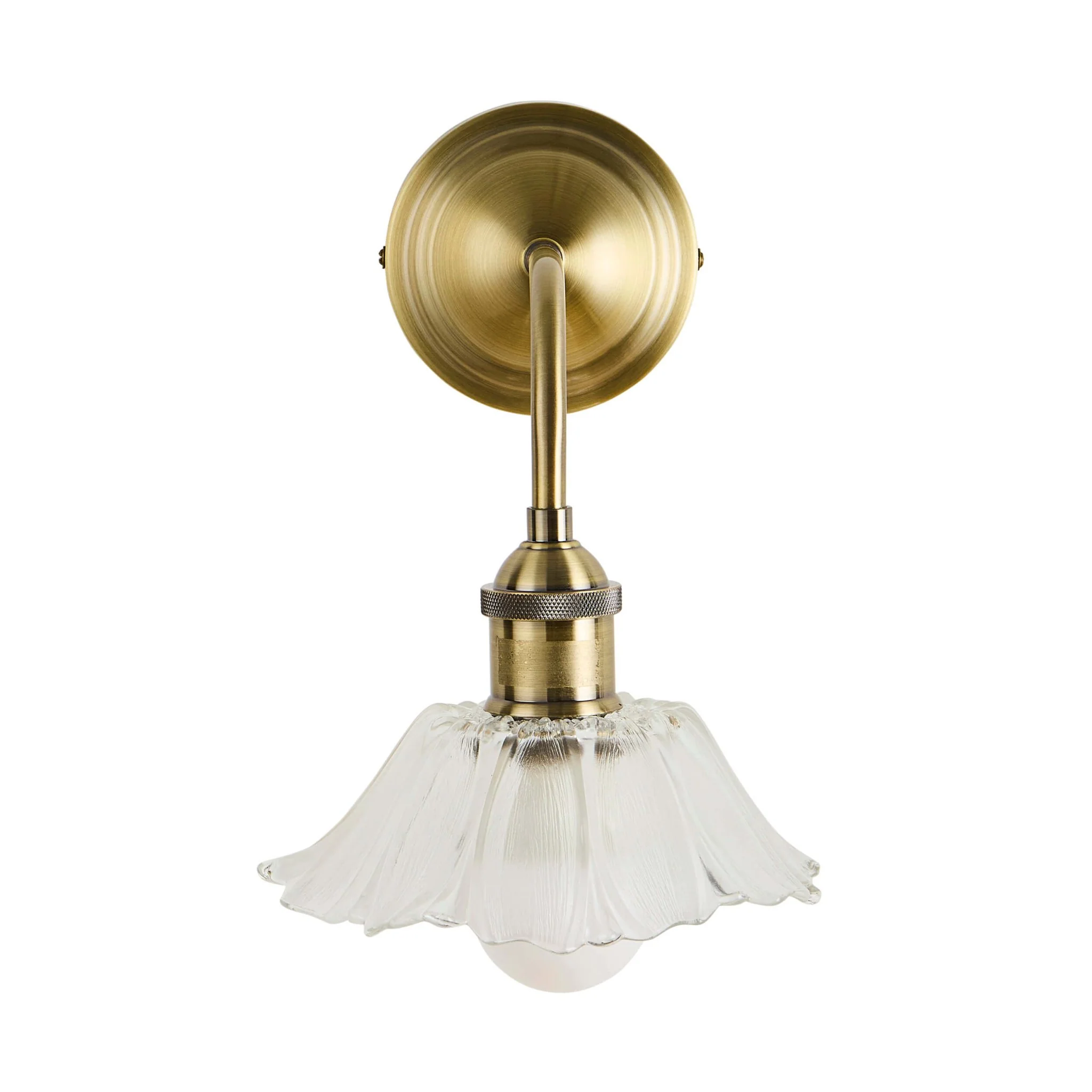 Petal Glass Brass Wall Light - Brass - Image 3