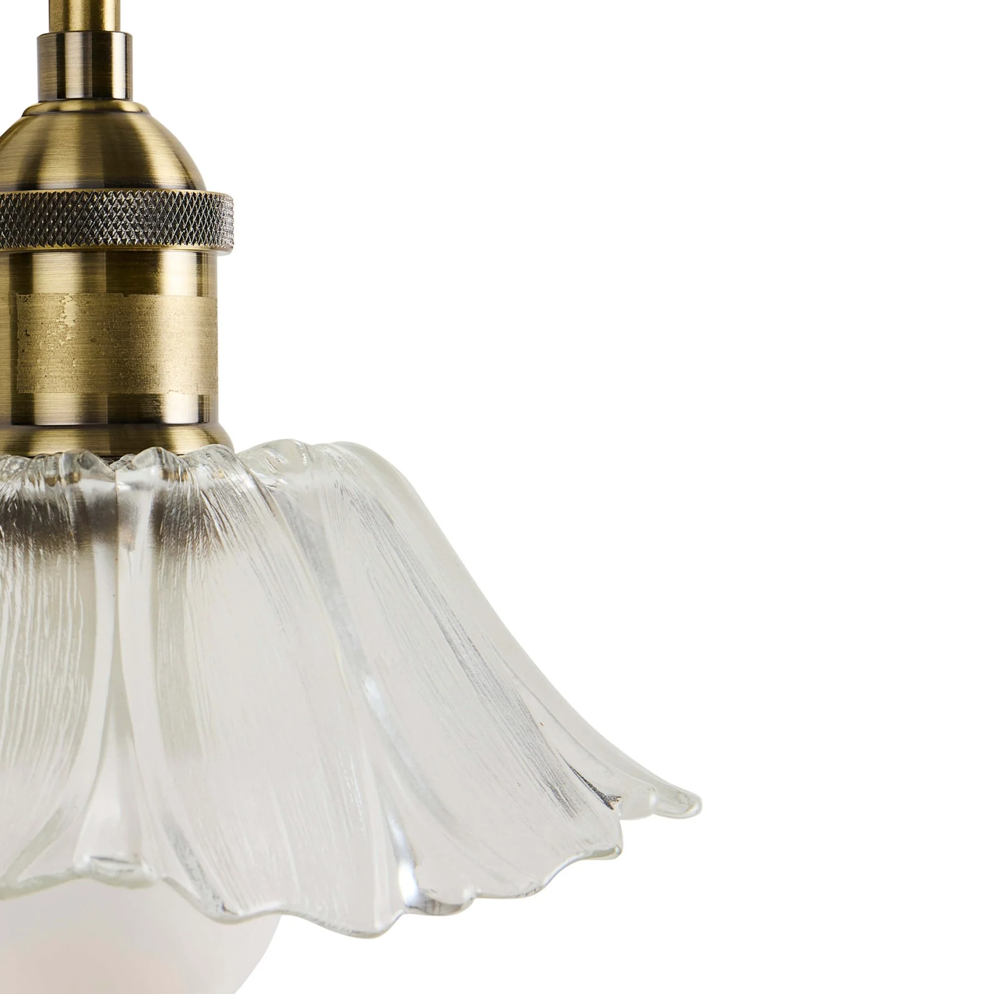 Petal Glass Brass Wall Light - Brass - Image 5