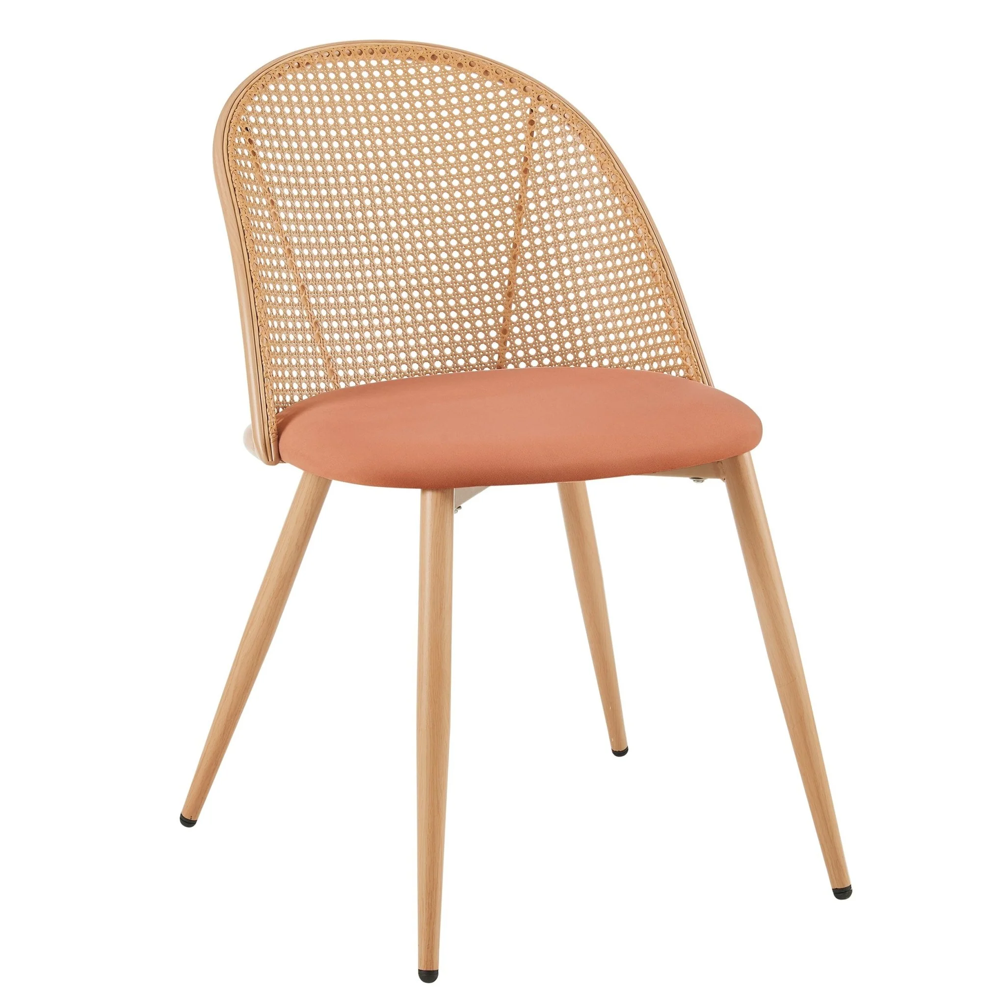 Phoebe Set Of 2 Dining Chairs - Apricot/Natural - Image 3