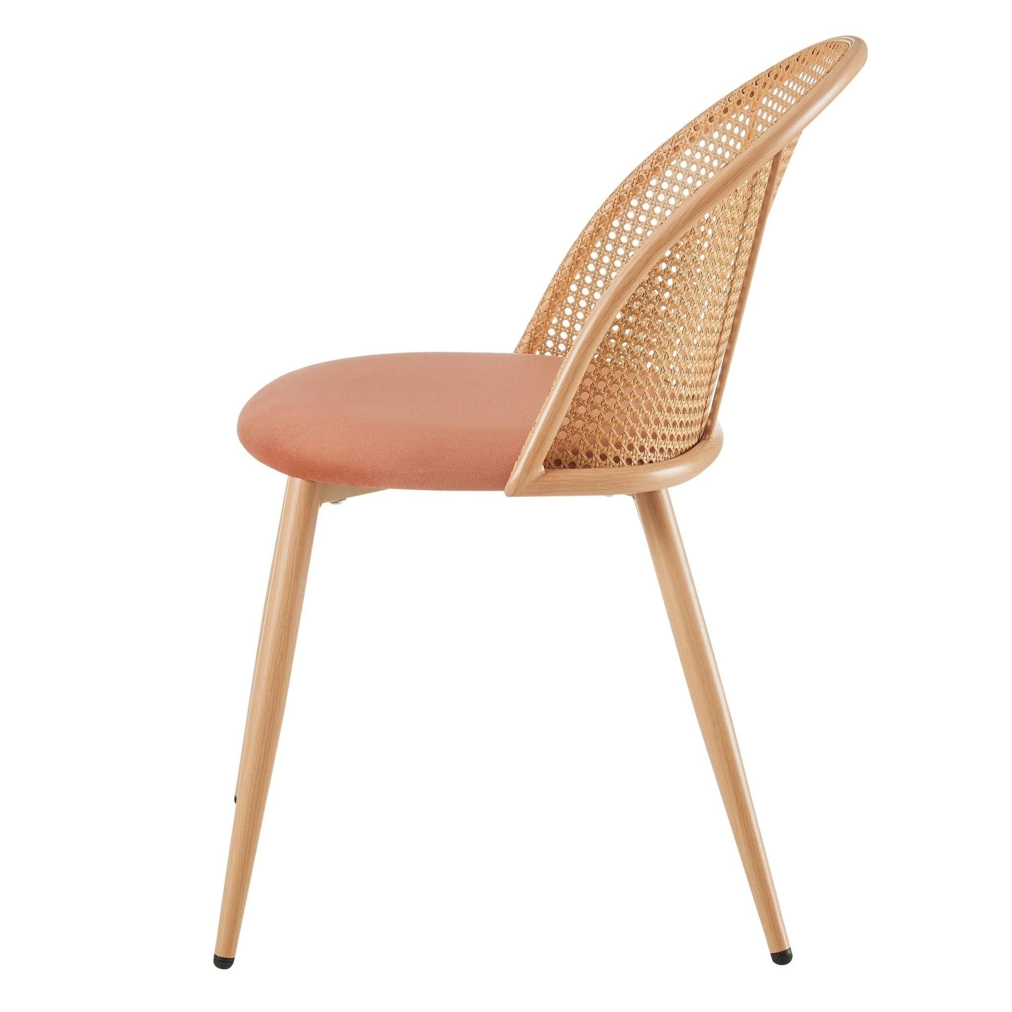 Phoebe Set Of 2 Dining Chairs - Apricot/Natural - Image 4