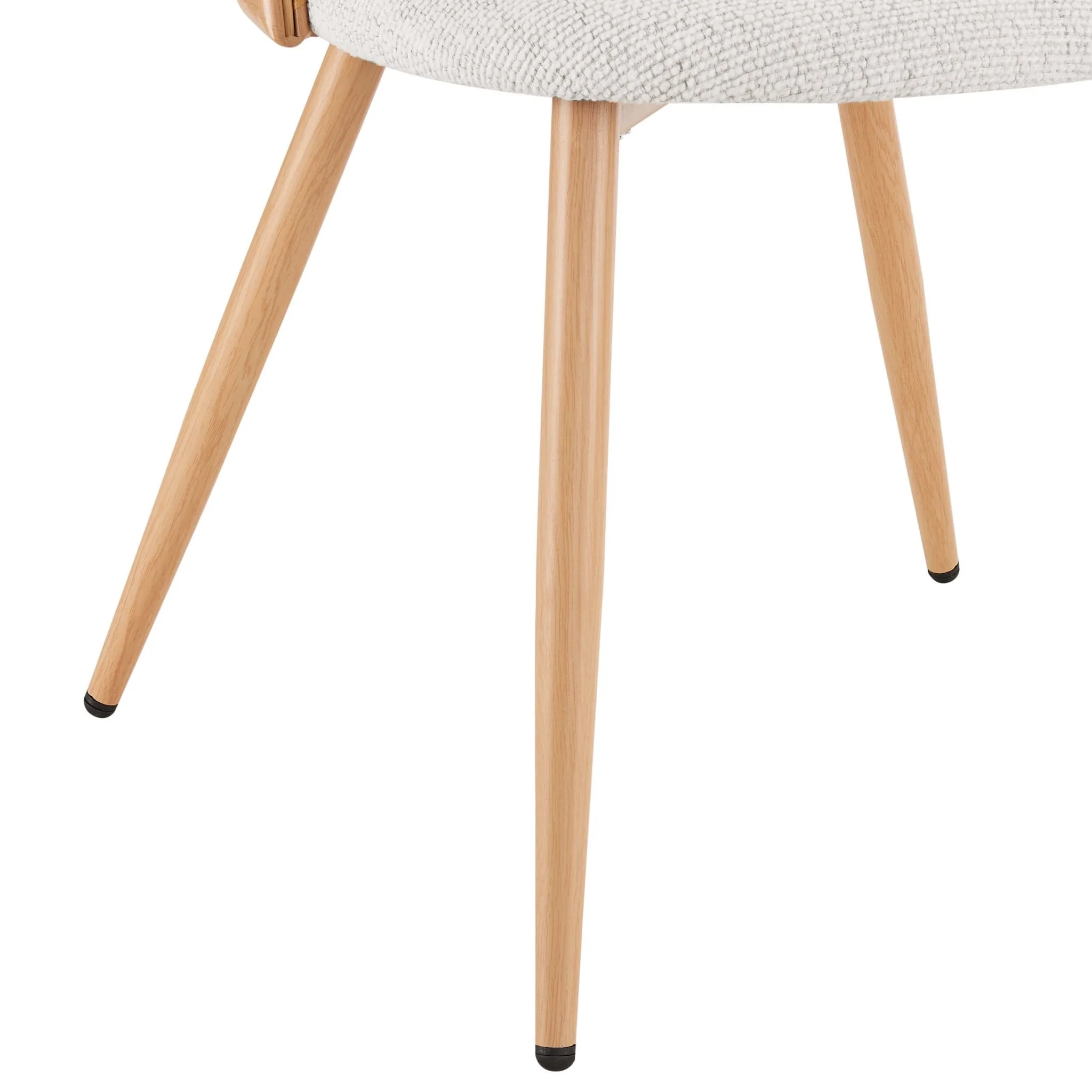 Phoebe Set Of 2 Dining Chairs - Boucle Ivory/Natural - Image 7