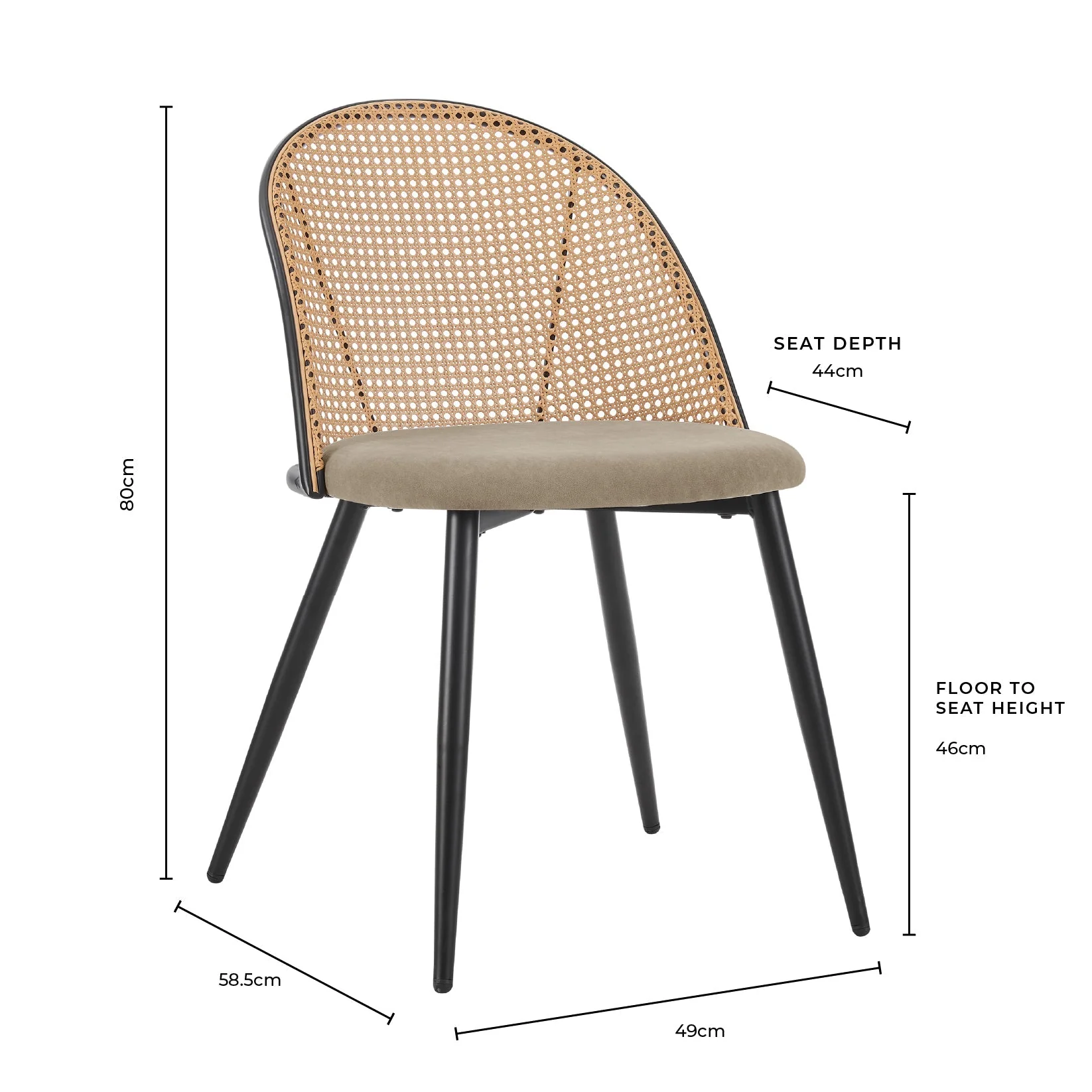 Phoebe Set Of 2 Dining Chairs - Boucle Ivory/Natural - Image 9