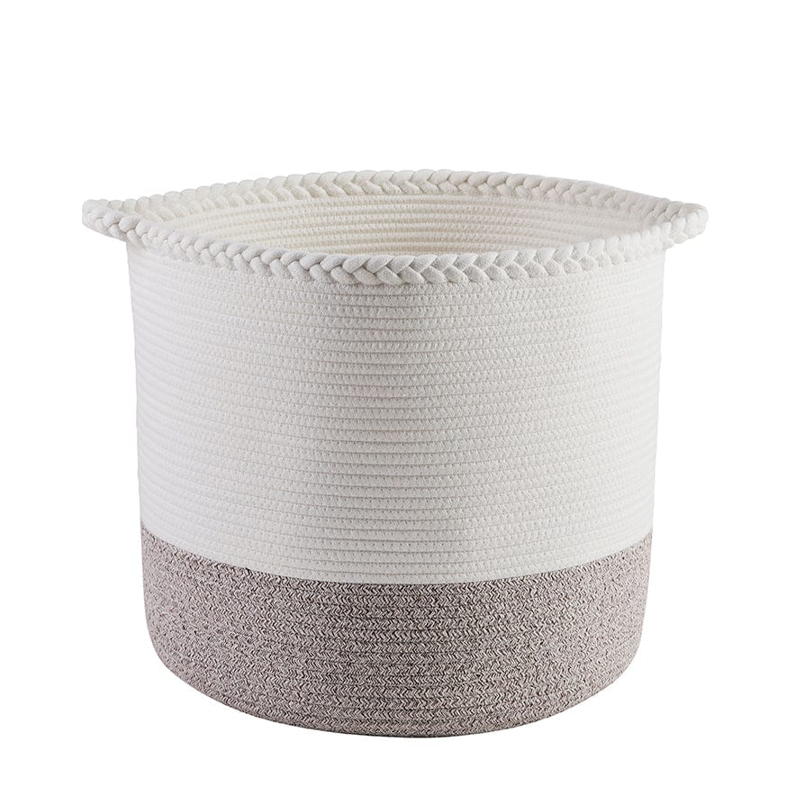 Plait Rope Storage Basket - Off White/Natural - Image 6