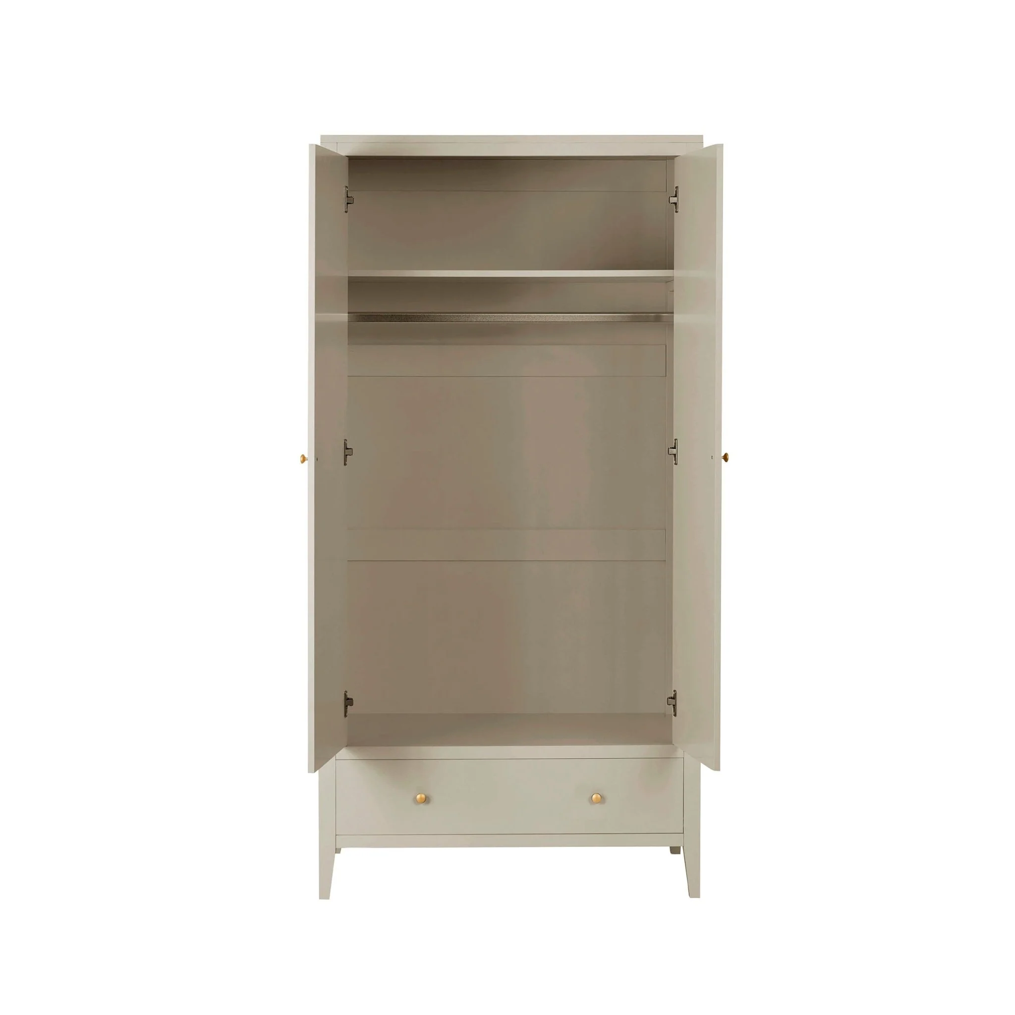 Poppy 2 Door Wardrobe with Drawer - Cream - Image 3