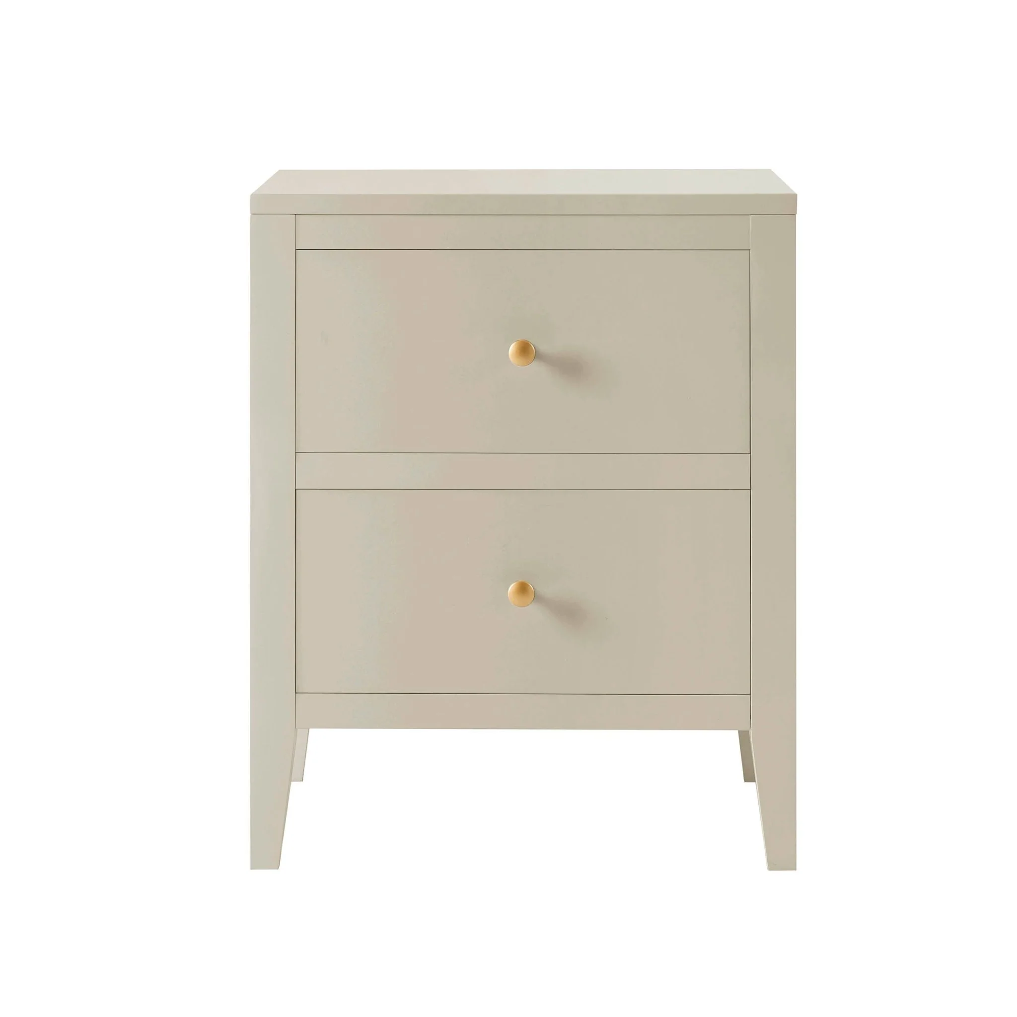 Poppy 2 Drawer Bedside Table - Cream - Image 2