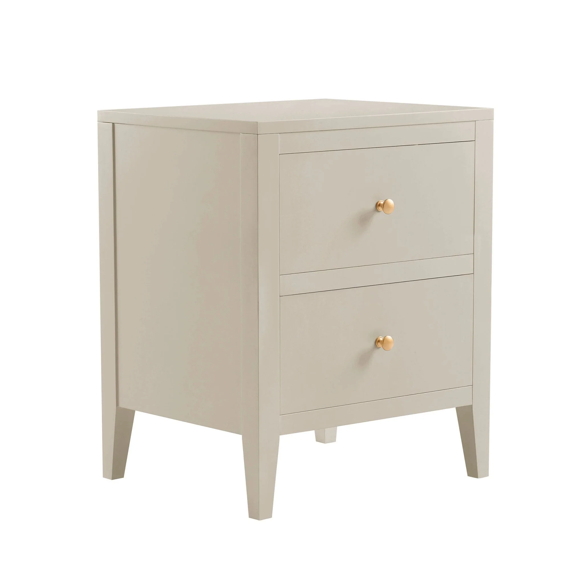 Poppy 2 Drawer Bedside Table - Cream - Image 3