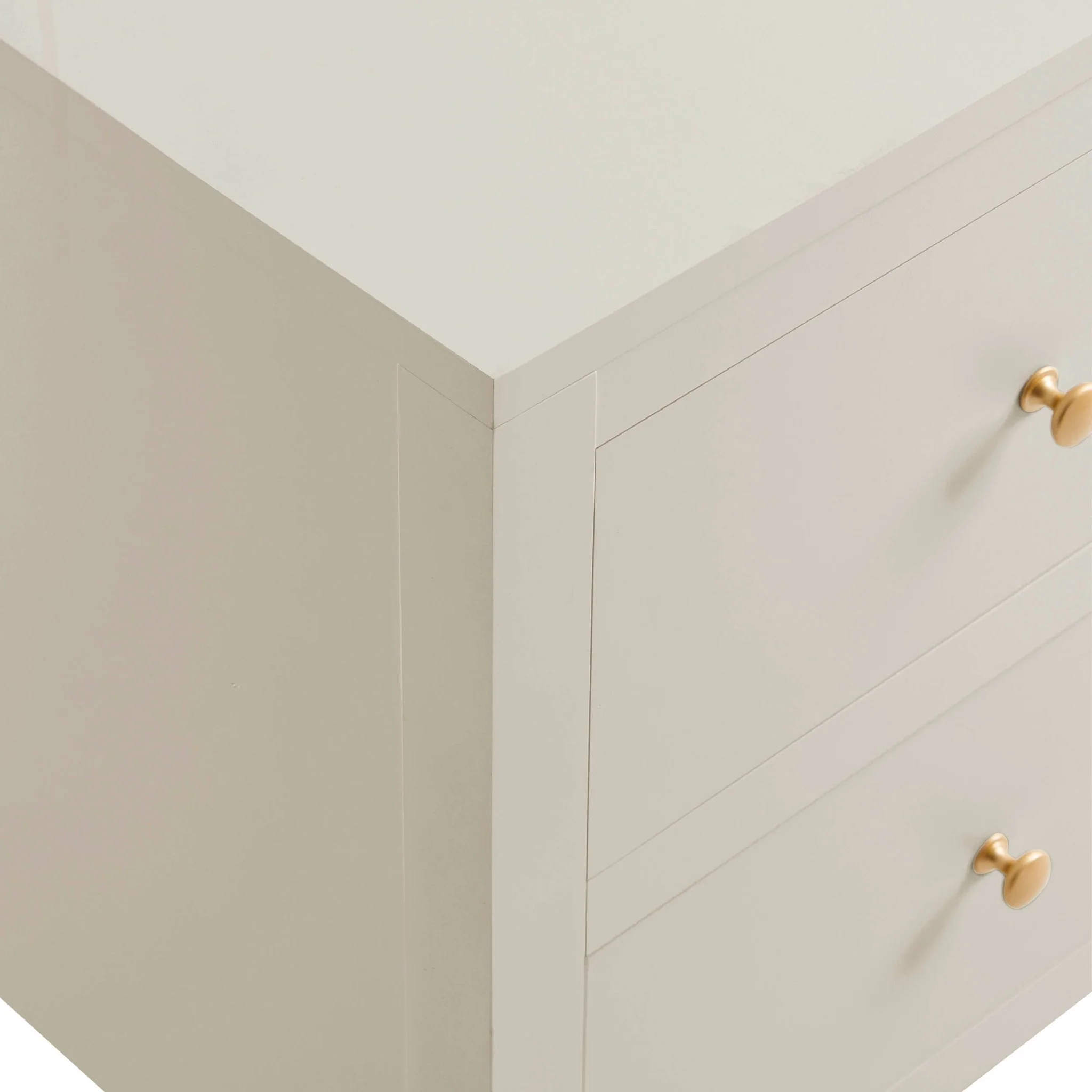 Poppy 2 Drawer Bedside Table - Cream - Image 5