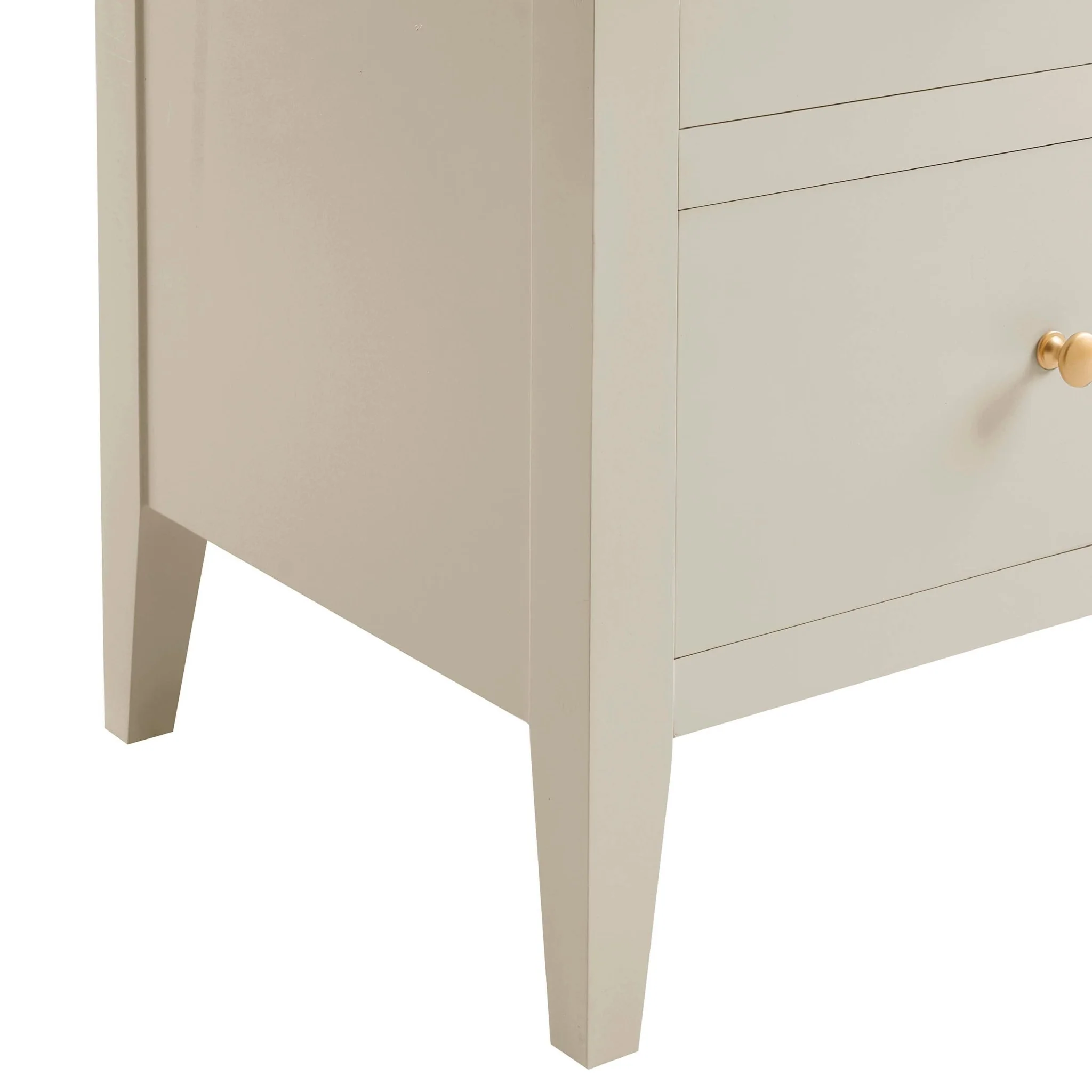 Poppy 2 Drawer Bedside Table - Cream - Image 6