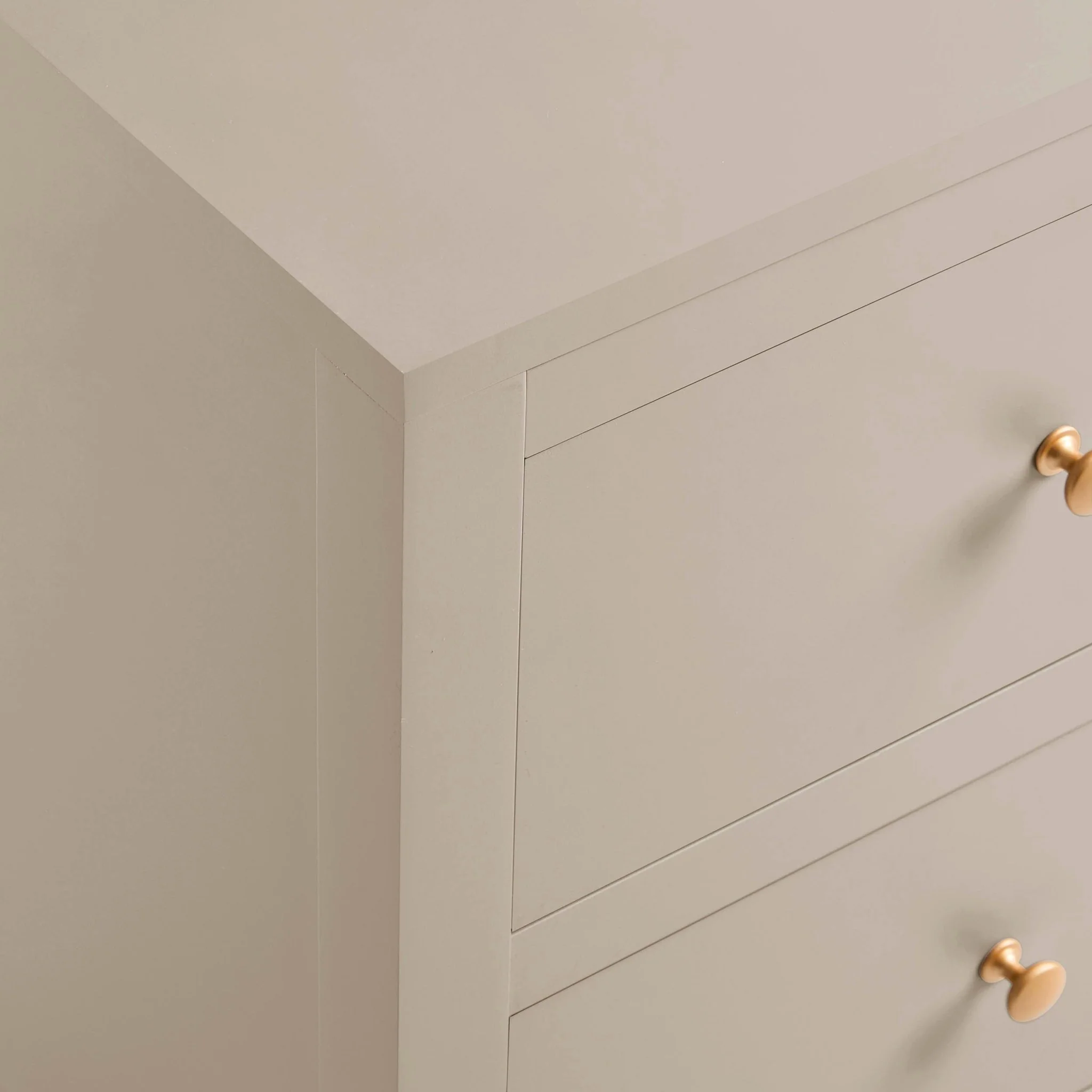 Poppy 2 Drawer Bedside Table - Taupe - Image 5