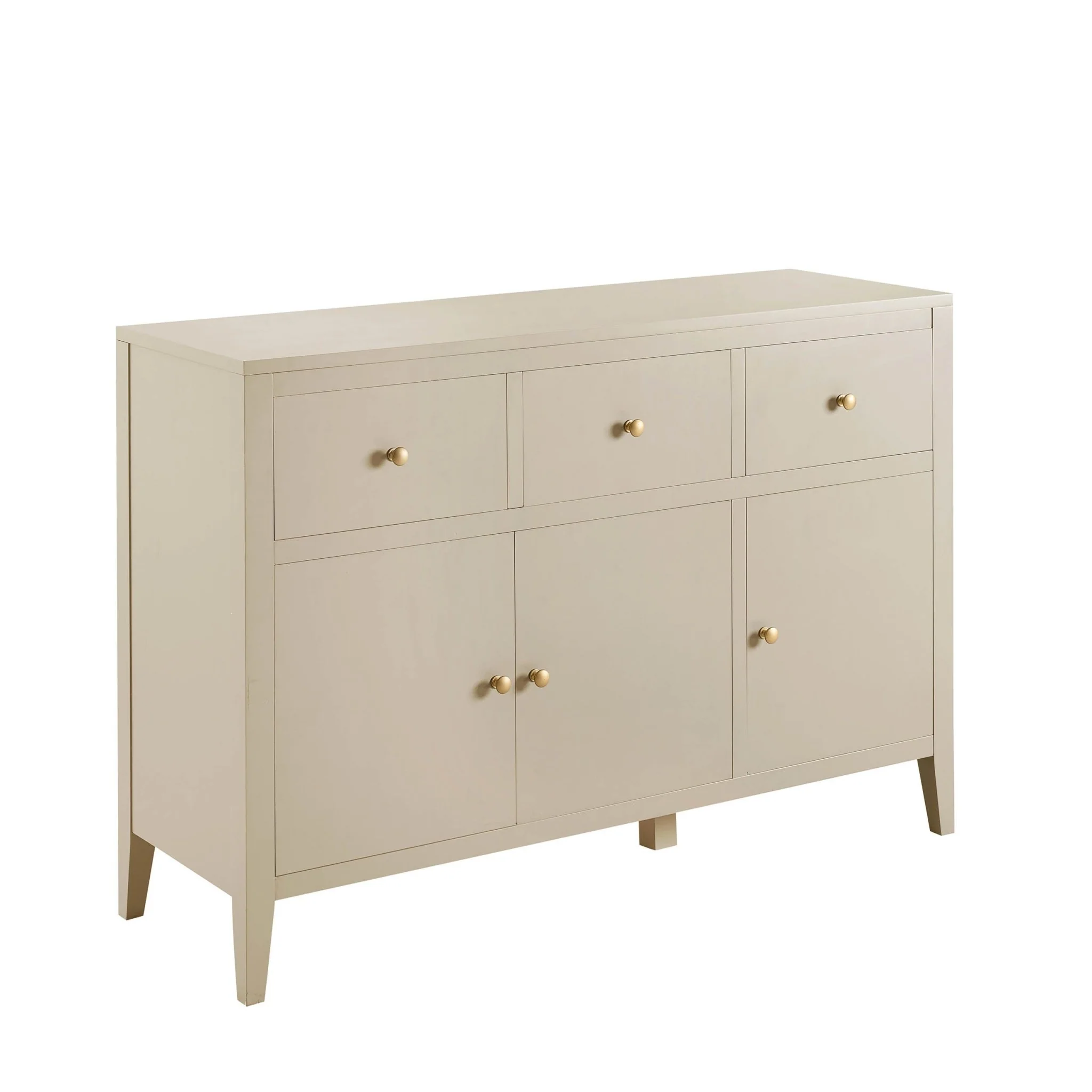 Poppy 3 Door Sideboard with Drawers - Cream - Image 4