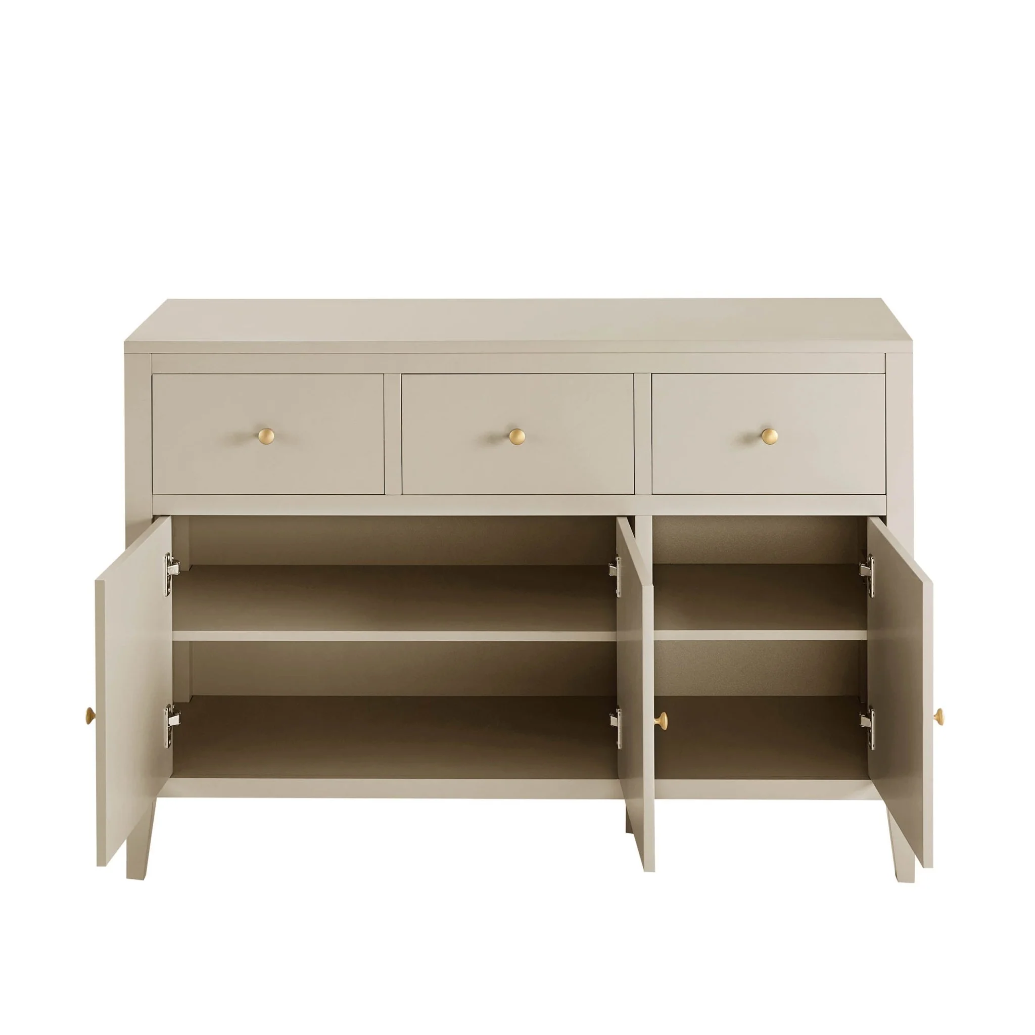 Poppy 3 Door Sideboard with Drawers - Cream - Image 5