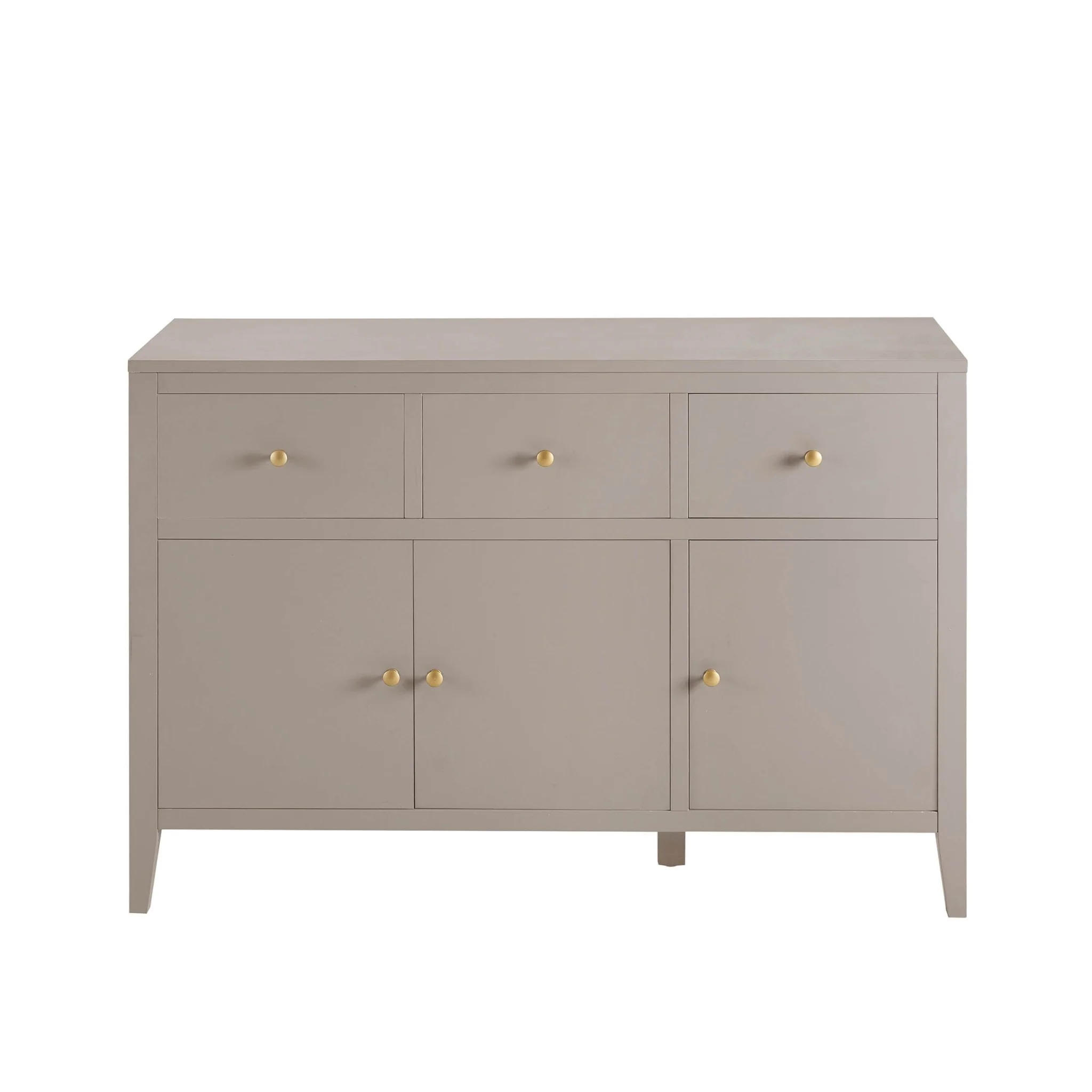 Poppy 3 Door Sideboard with Drawers - Taupe - Image 3
