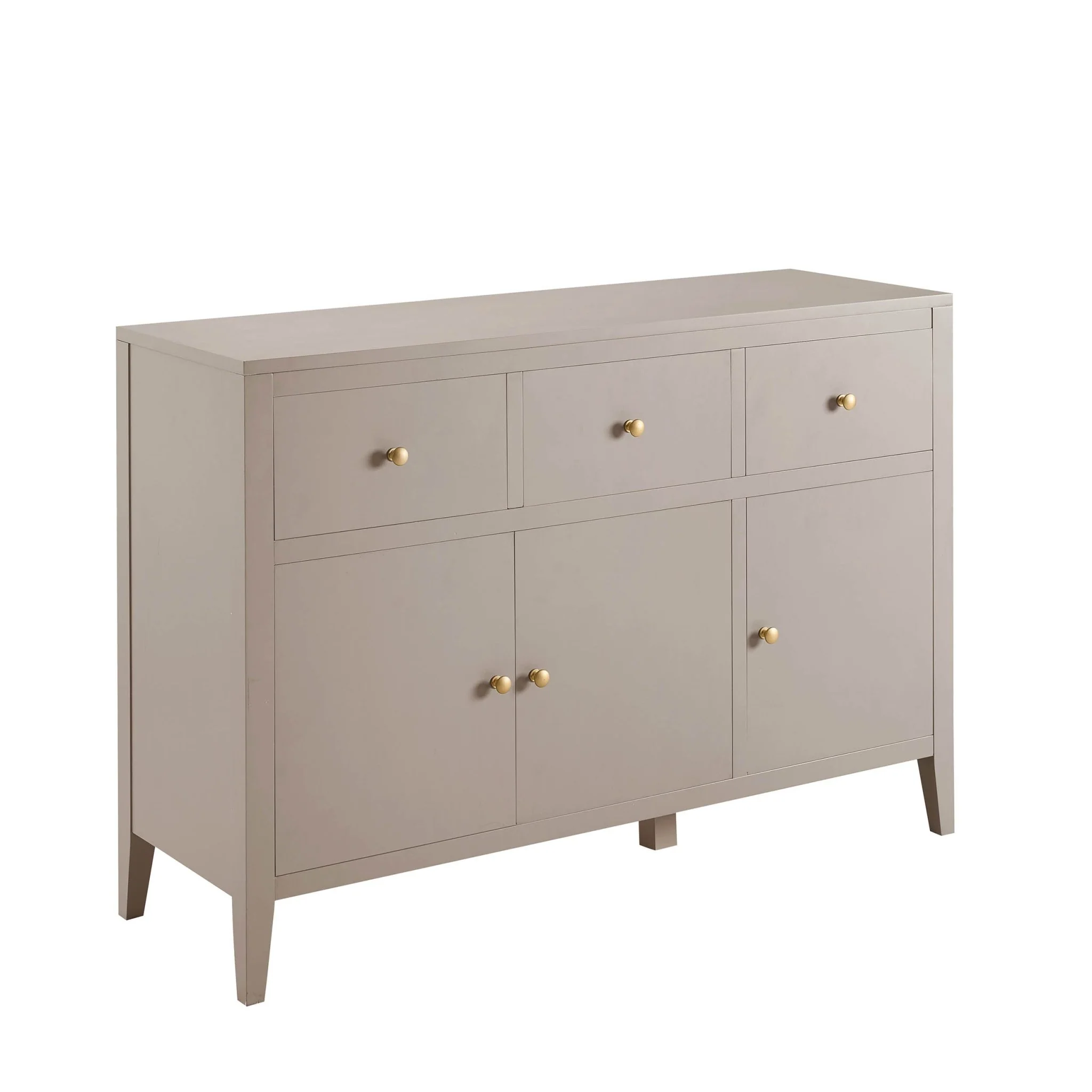 Poppy 3 Door Sideboard with Drawers - Taupe - Image 4