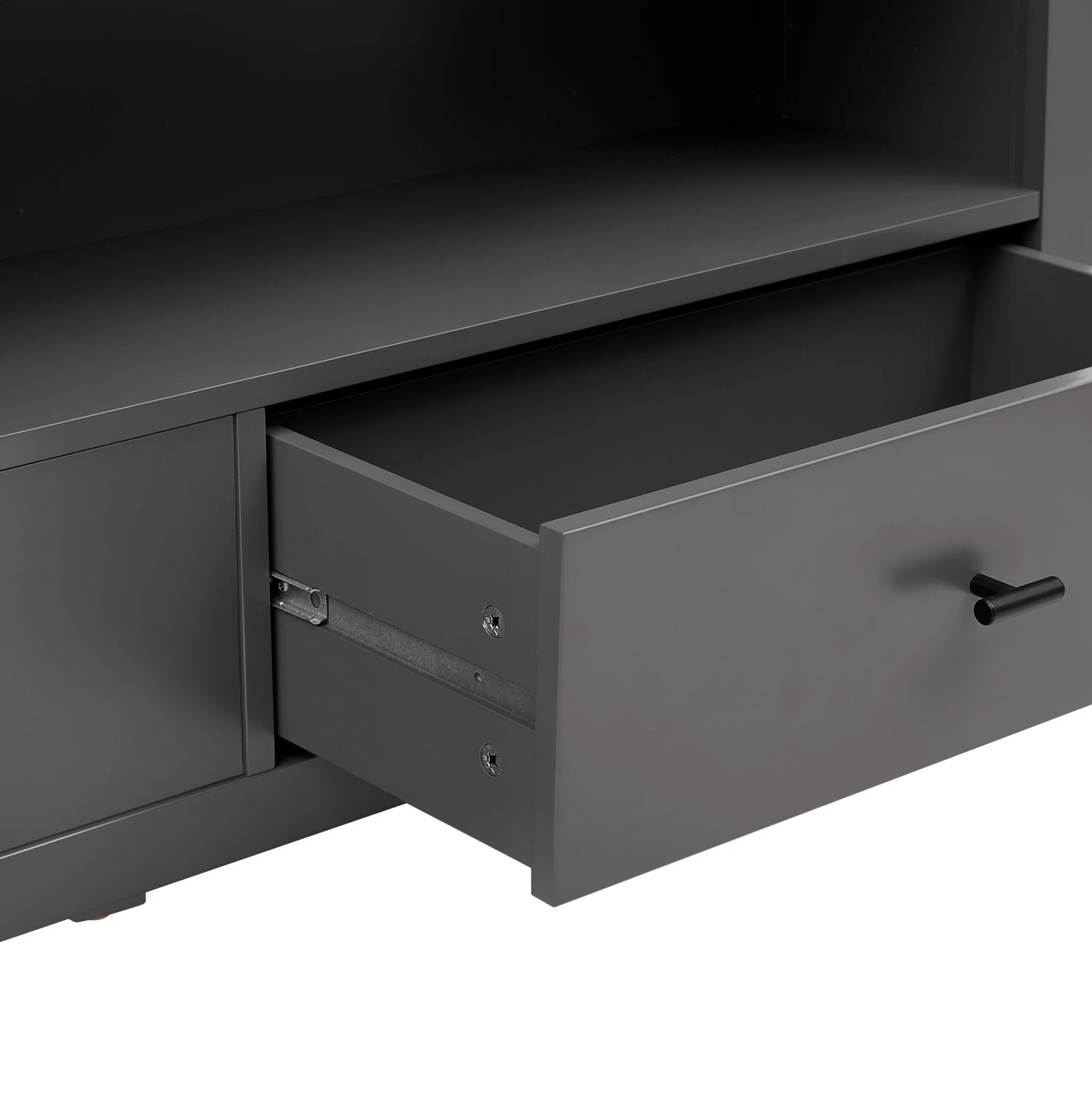 Poppy Bookshelf with Drawer - Charcoal - Image 11