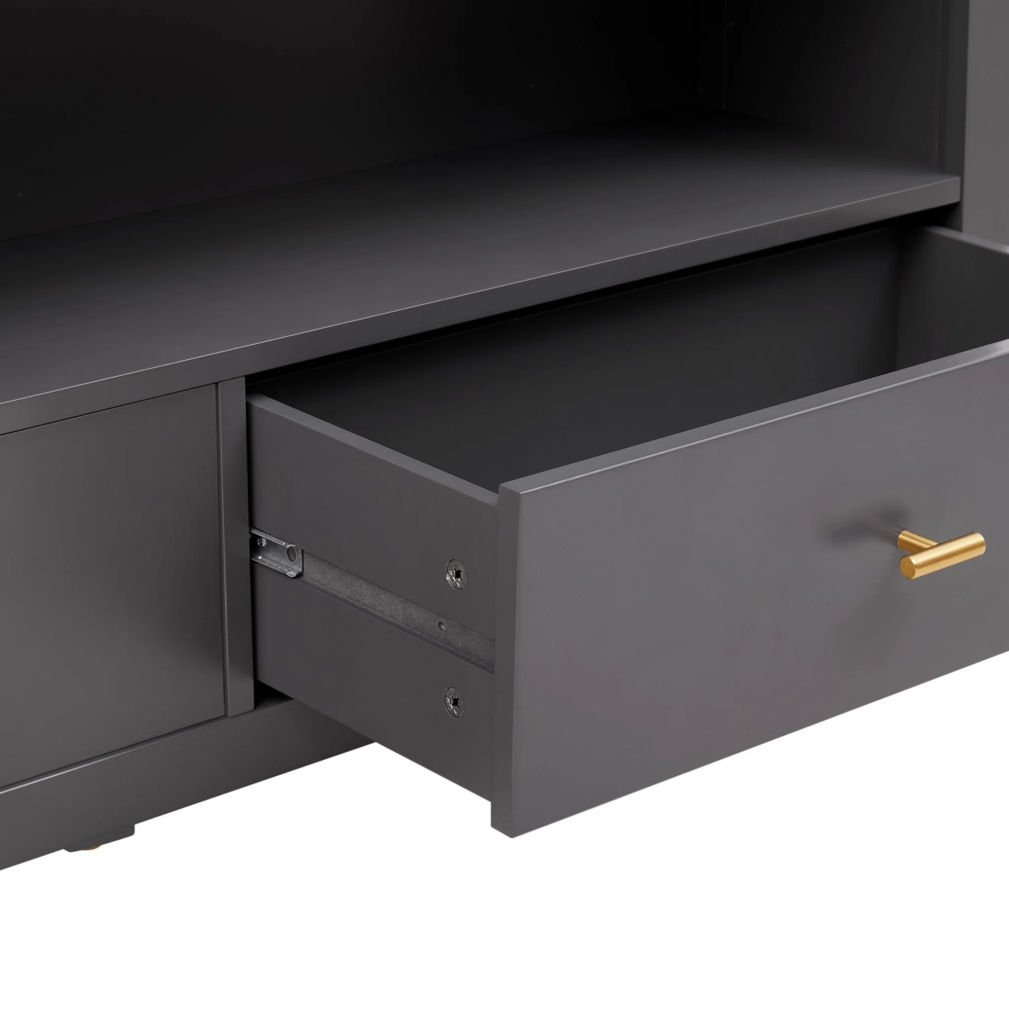 Poppy Bookshelf with Drawer - Charcoal - Image 8