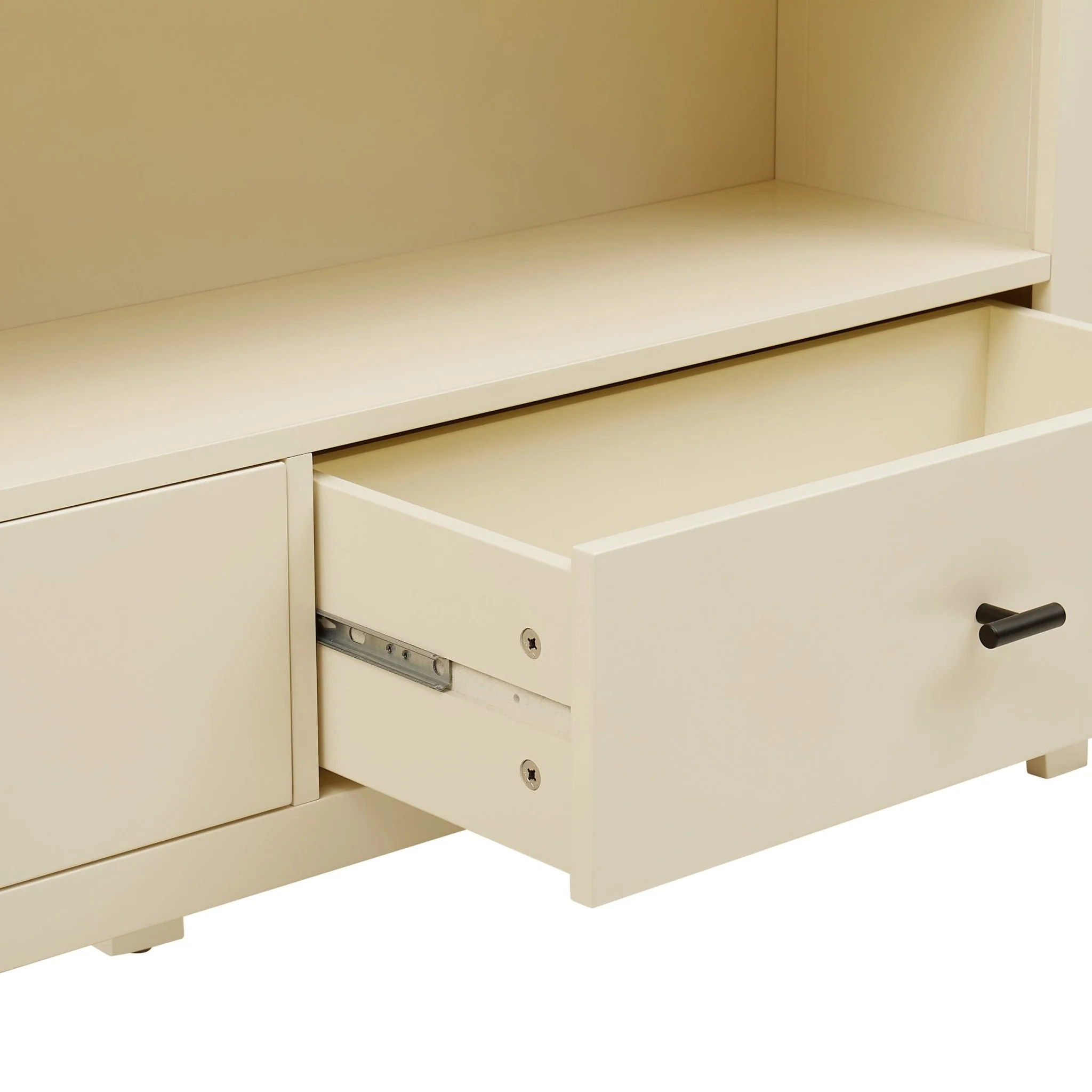 Poppy Bookshelf with Drawer - Cream - Image 11